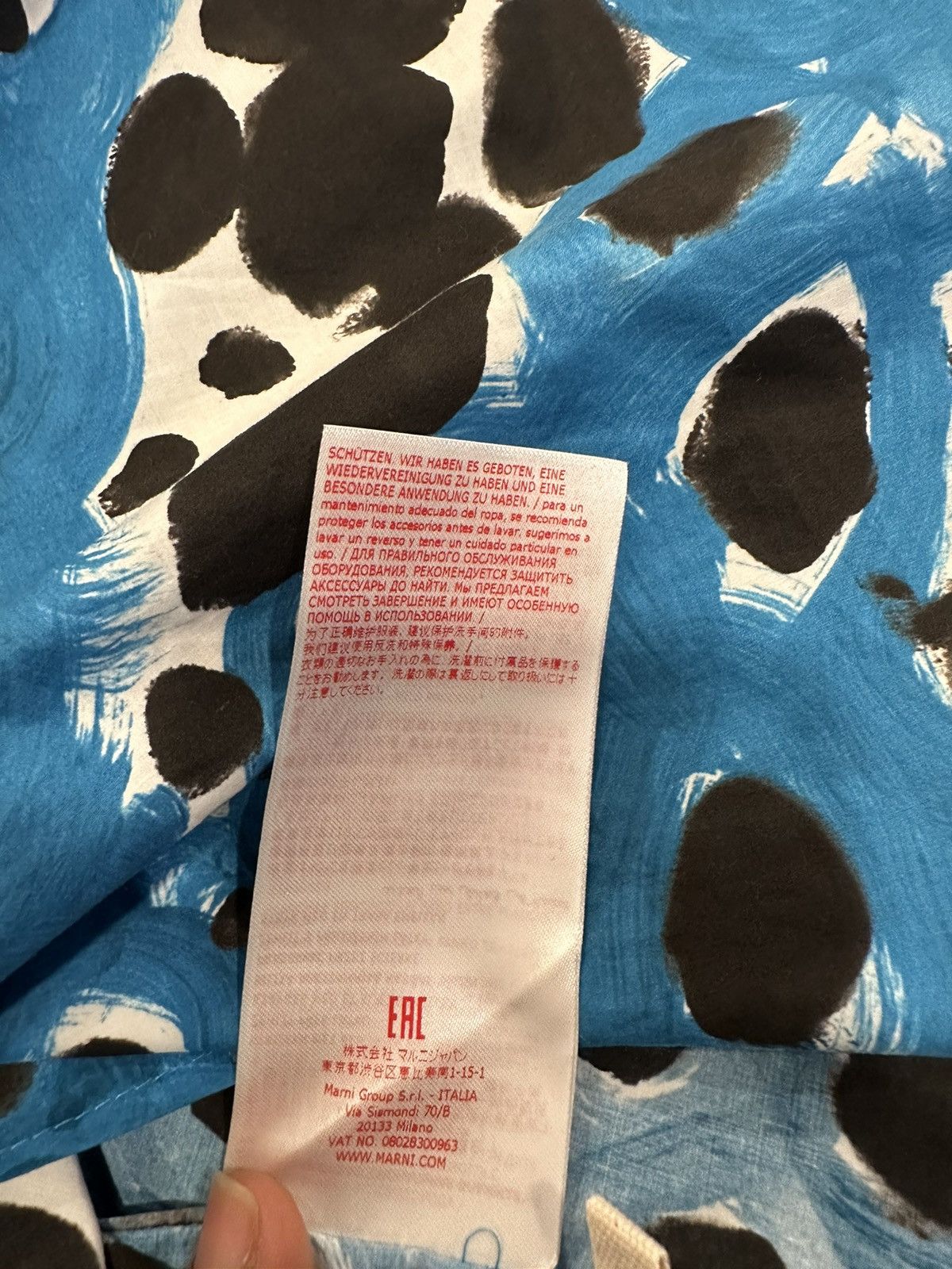 Marni Marni abstract-print cotton shirt size 50 /M Size US M / EU 48-50 / 2 - 7 Thumbnail