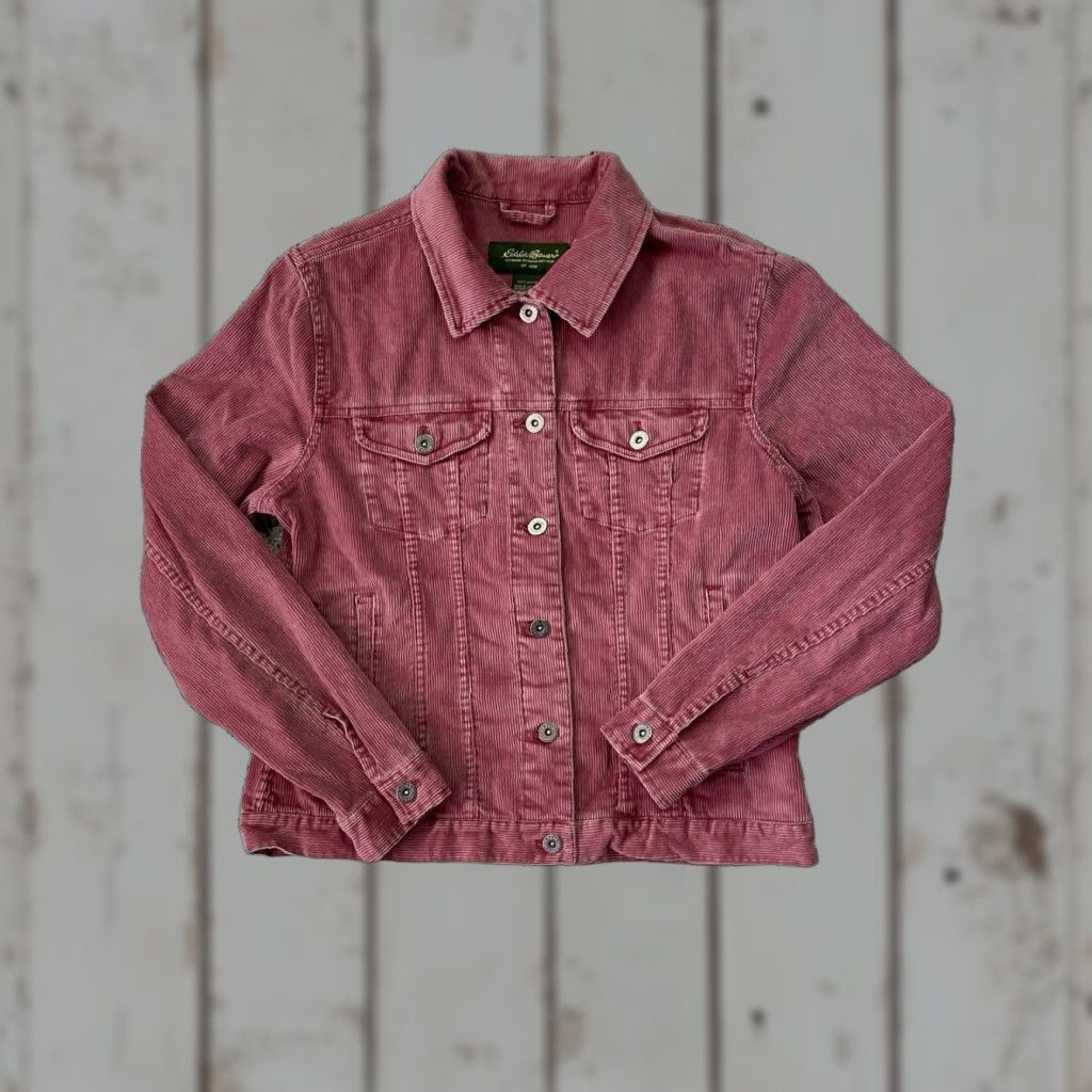 Eddie Bauer Eddie Bauer Pink Corduroy Jacket Women’s Medium Cotton Button Front VTG Size M / US 6-8 / IT 42-44 - 1 Thumbnail