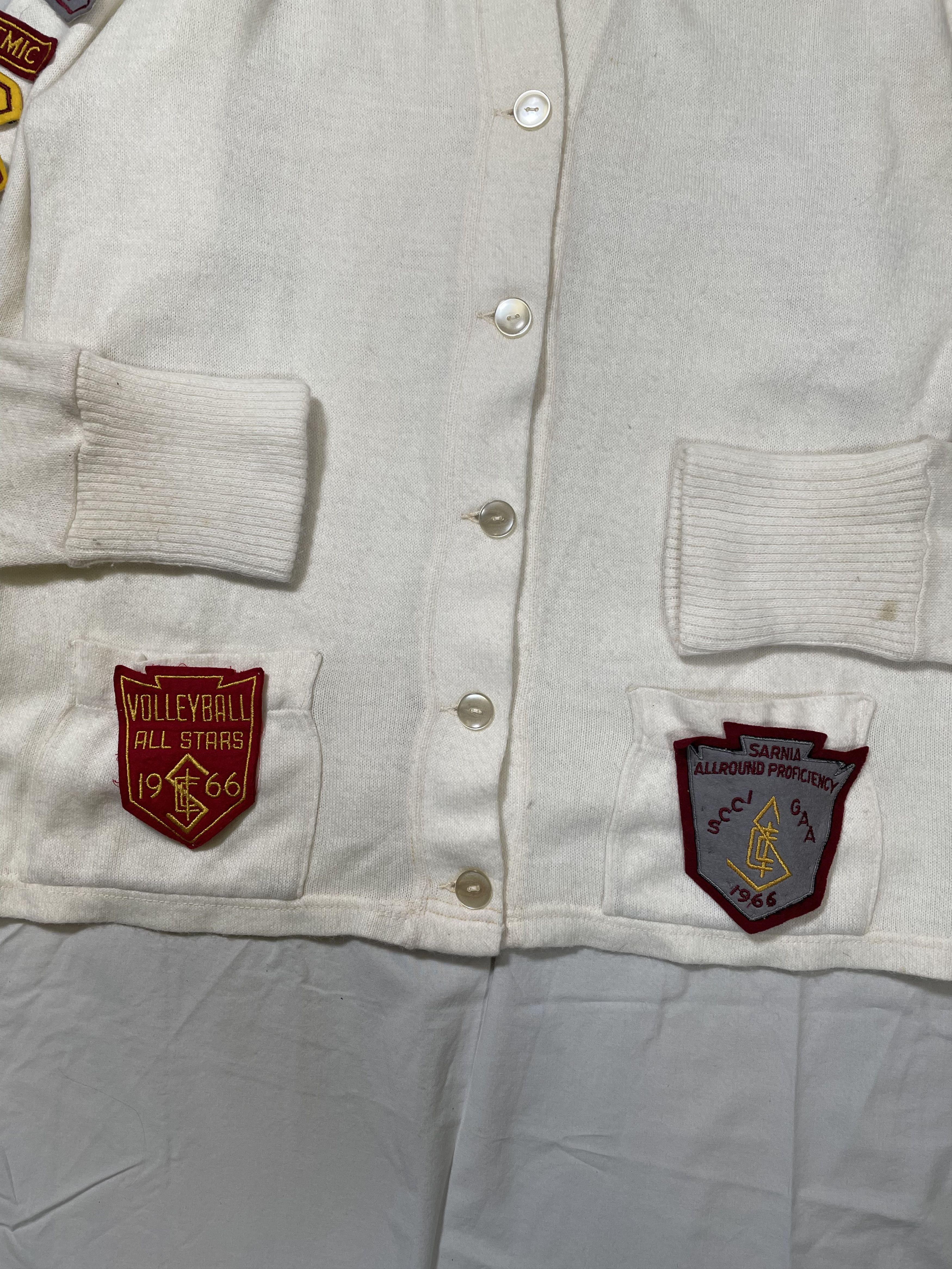 Vintage True VTG 1960's Albion Knit Letterman Cardigan Sweater Size US M / EU 48-50 / 2 - 5 Thumbnail