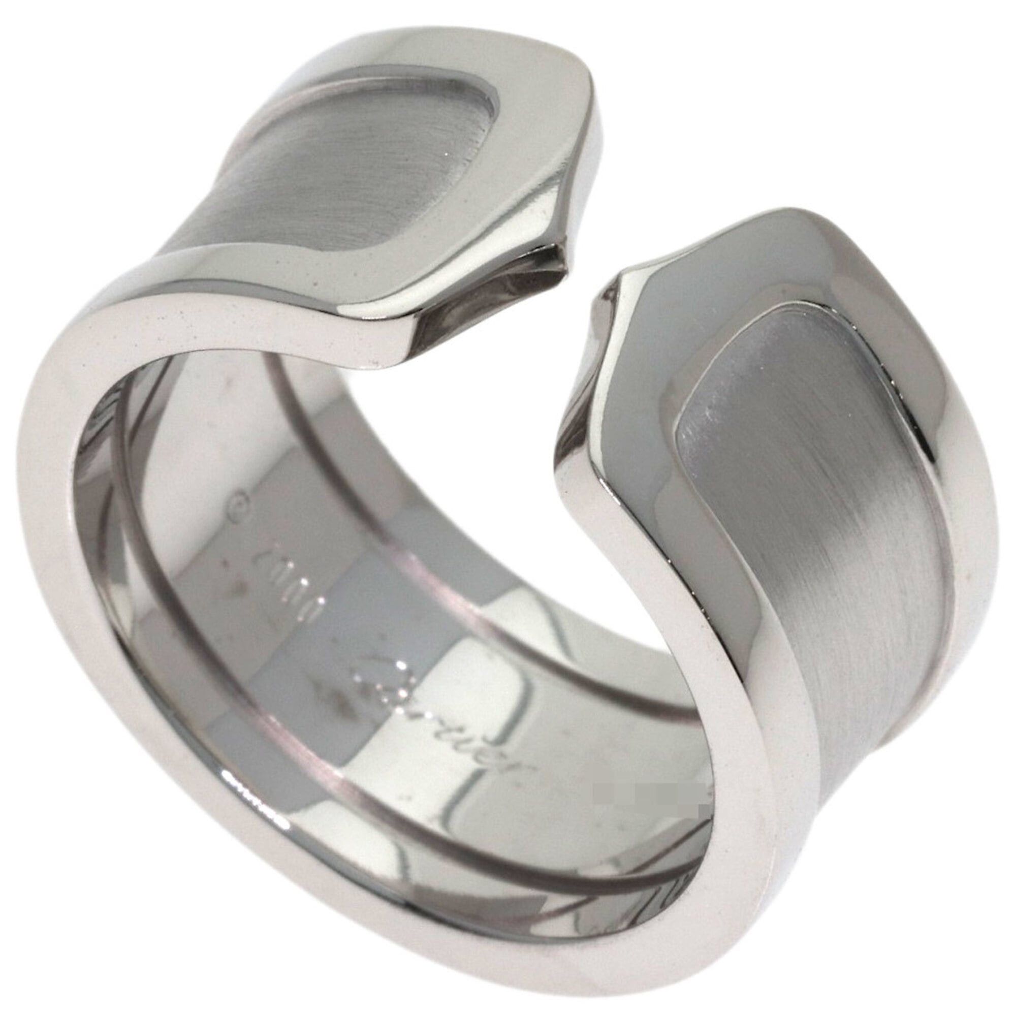 Cartier Cartier C2 Ring LM #53 Ring, 18K White Gold, Women's, CARTIER Size ONE SIZE - 1 Thumbnail