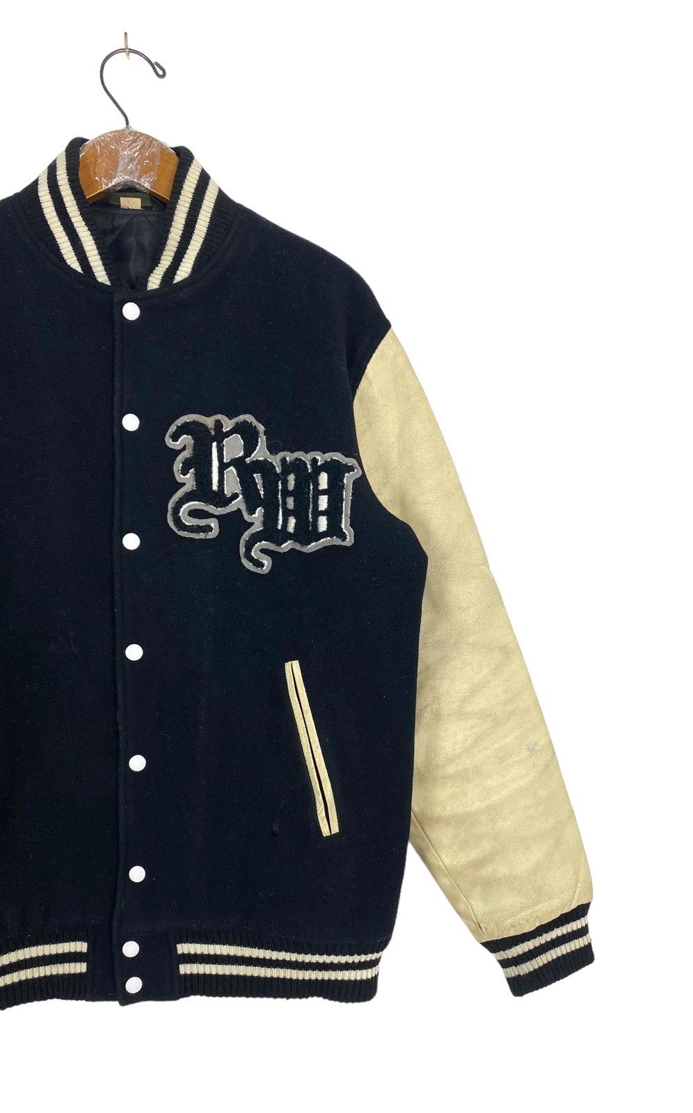 Vintage Rare‼️ Vintage Real Words Wool Cowhide Varsity Size US M / EU 48-50 / 2 - 3 Thumbnail