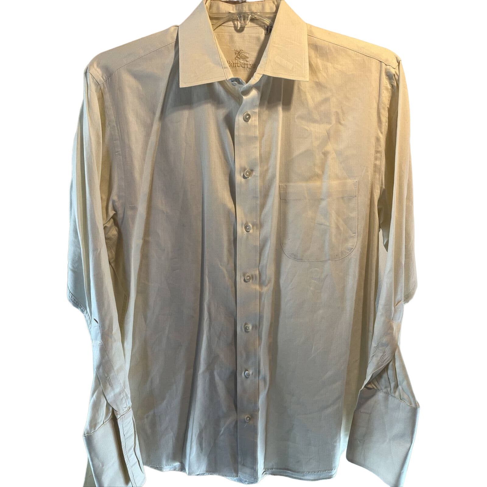 Burberry Burberry’s Men’s White 16.5 34 white LS button cotton shirt Size US XL / EU 56 / 4 - 1 Thumbnail