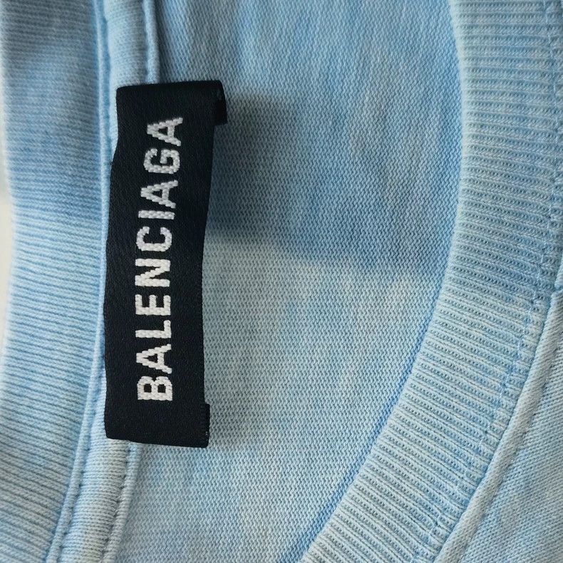 Balenciaga Balenciaga Lock扣 Blue Short Sleeve T-Shirt Size US XXS / EU 40 - 4 Thumbnail