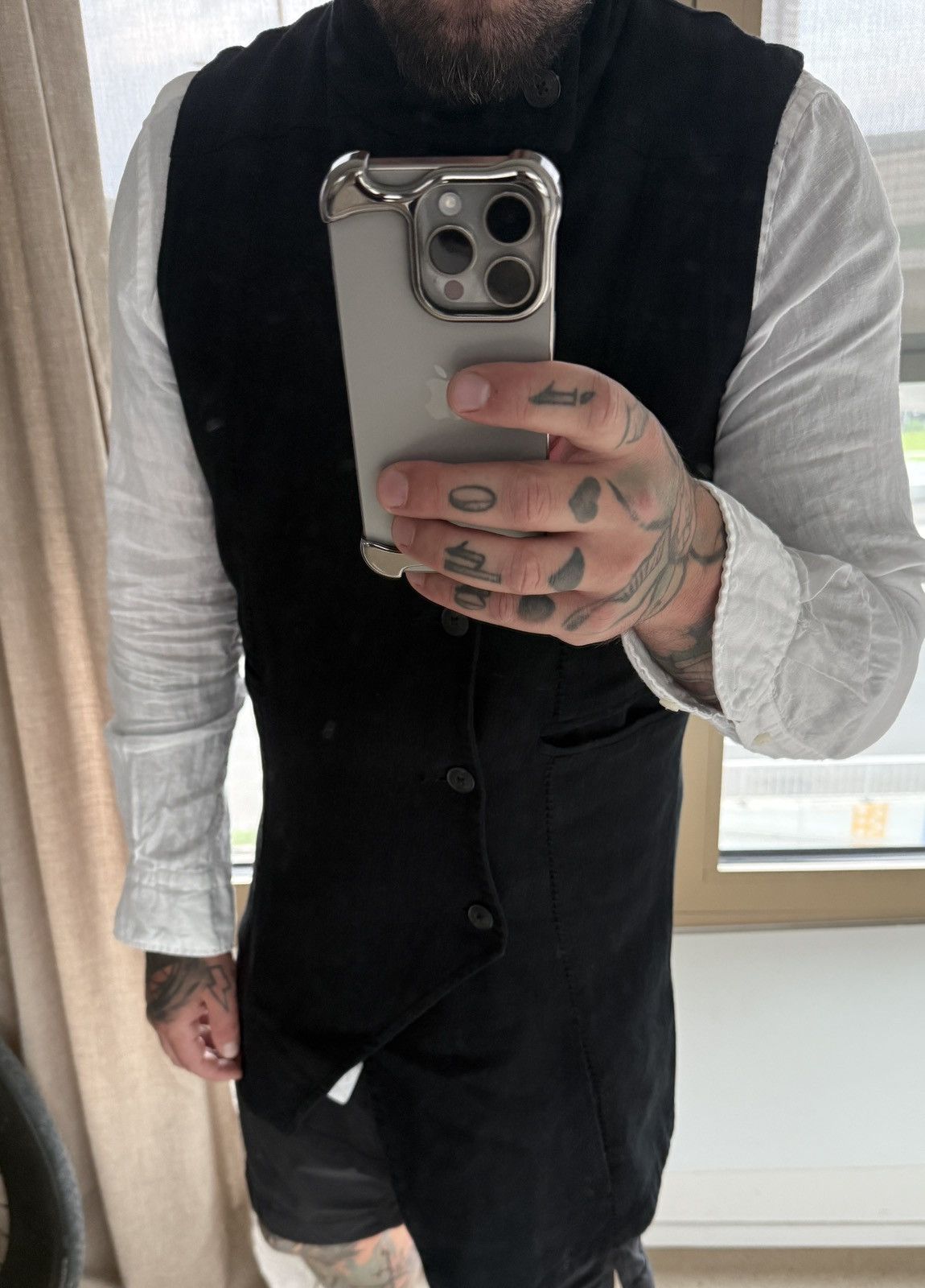 Leon Louis DARE Asymmetrical Front Vest Size 52R - 10 Thumbnail