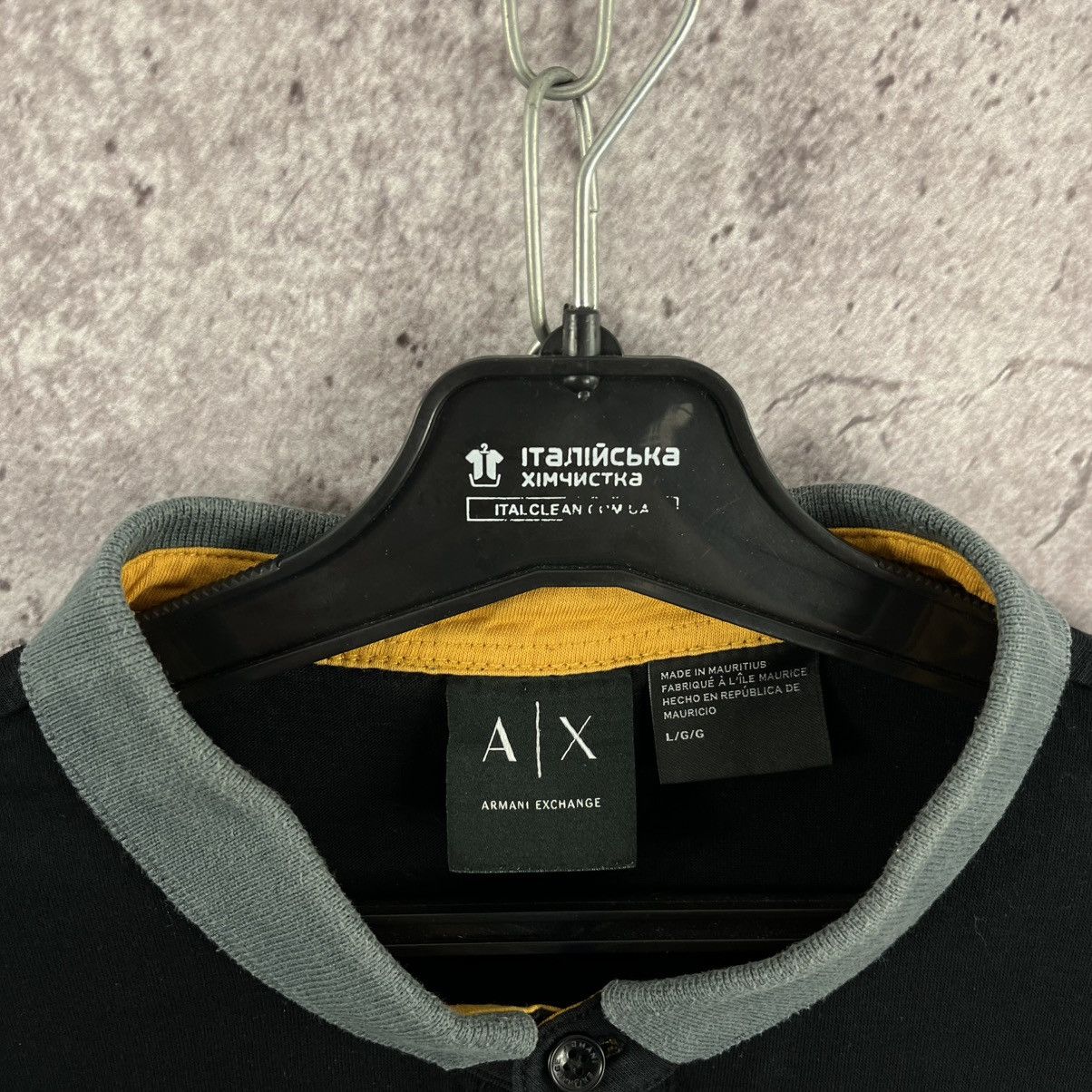 Armani Armani Exchange Polo T-Shirt 3Button Style Black Size L Size US L / EU 52-54 / 3 - 7 Thumbnail