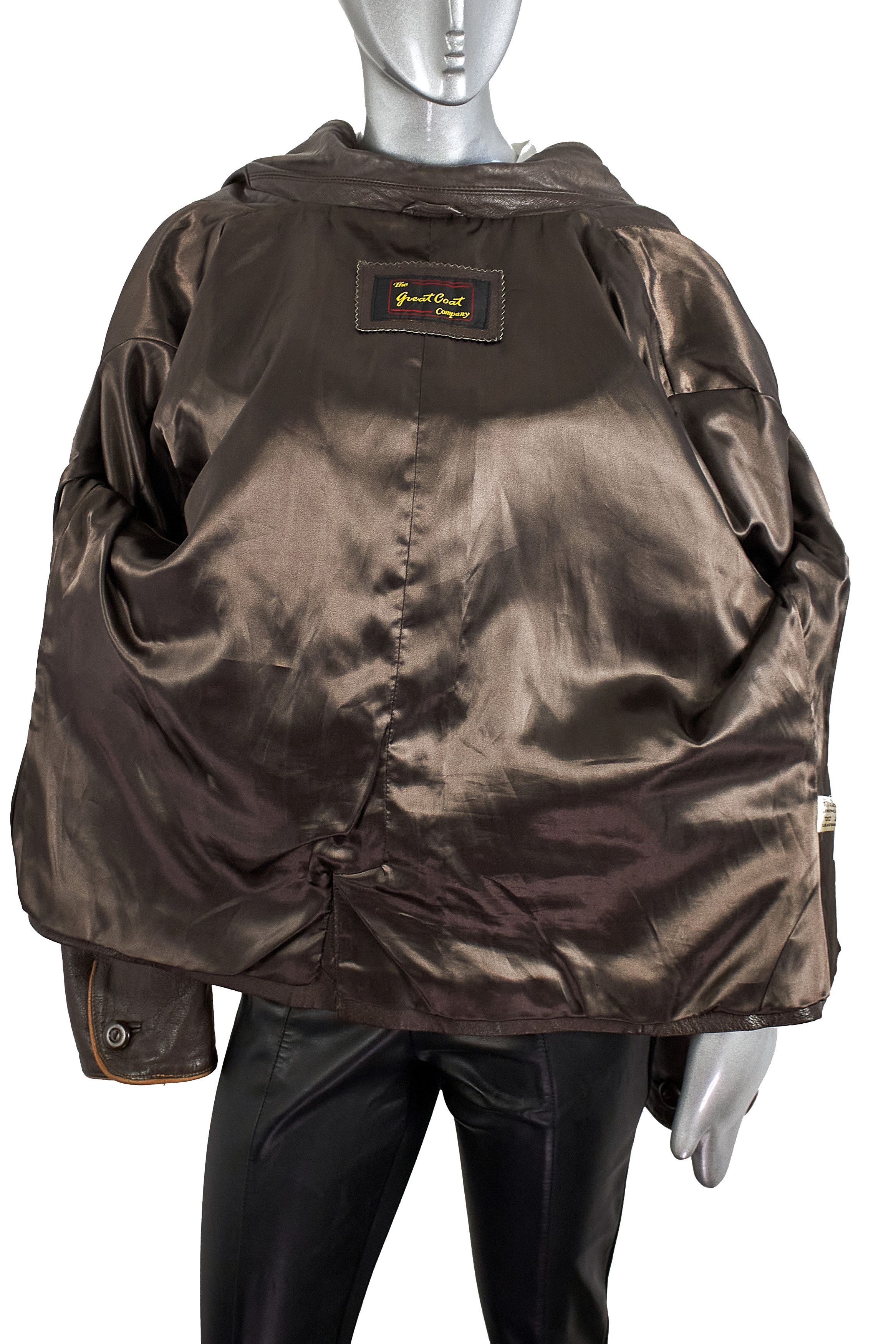 Vintage Vintage Brown Leather Blazer Jacket Made in England Size XL / US 12-14 / IT 48-50 - 12 Thumbnail