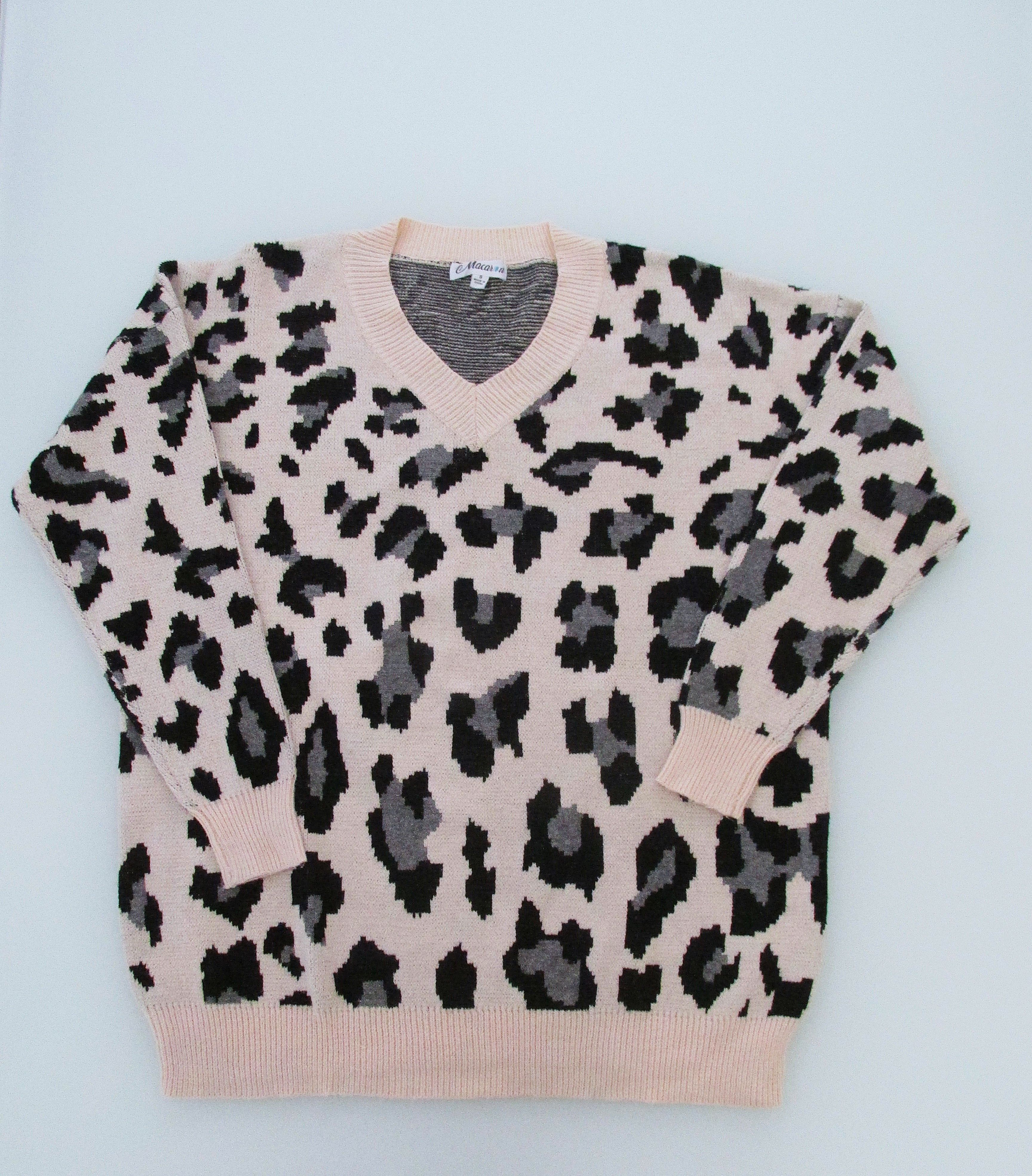 Macron Macaron Animal Print Oversized Sweater Size Small Size S / US 4 / IT 40 - 1 Thumbnail