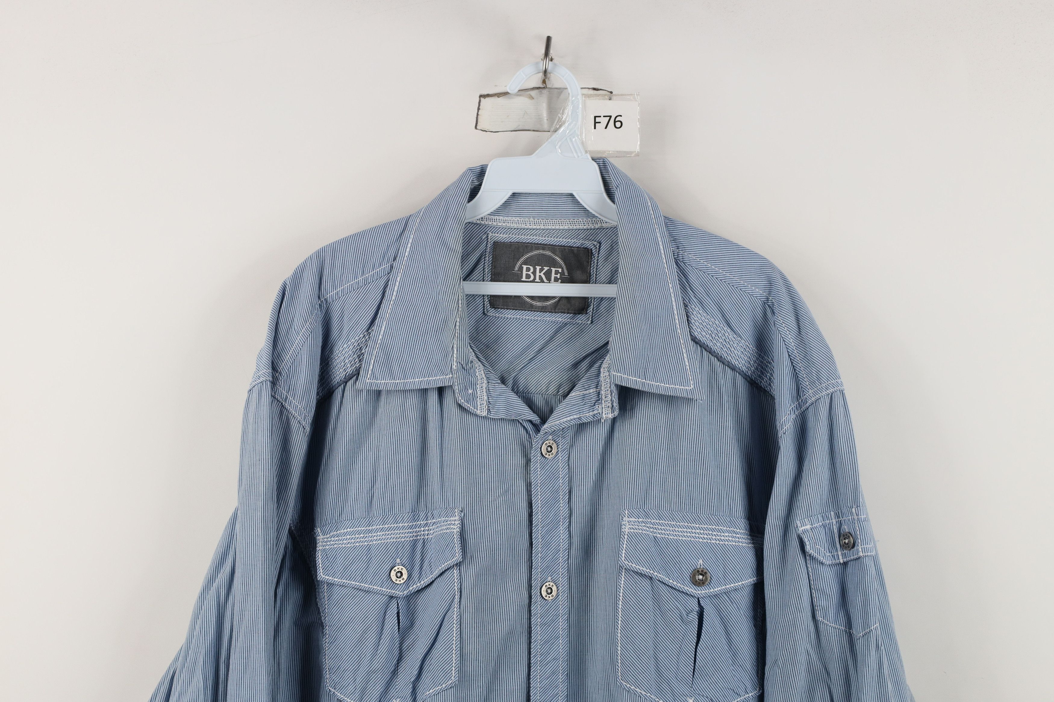 Vintage Buckle BKE Thick Stitch Striped MMA Collared Button Shirt Size US XXL / EU 58 / 5 - 2 Thumbnail