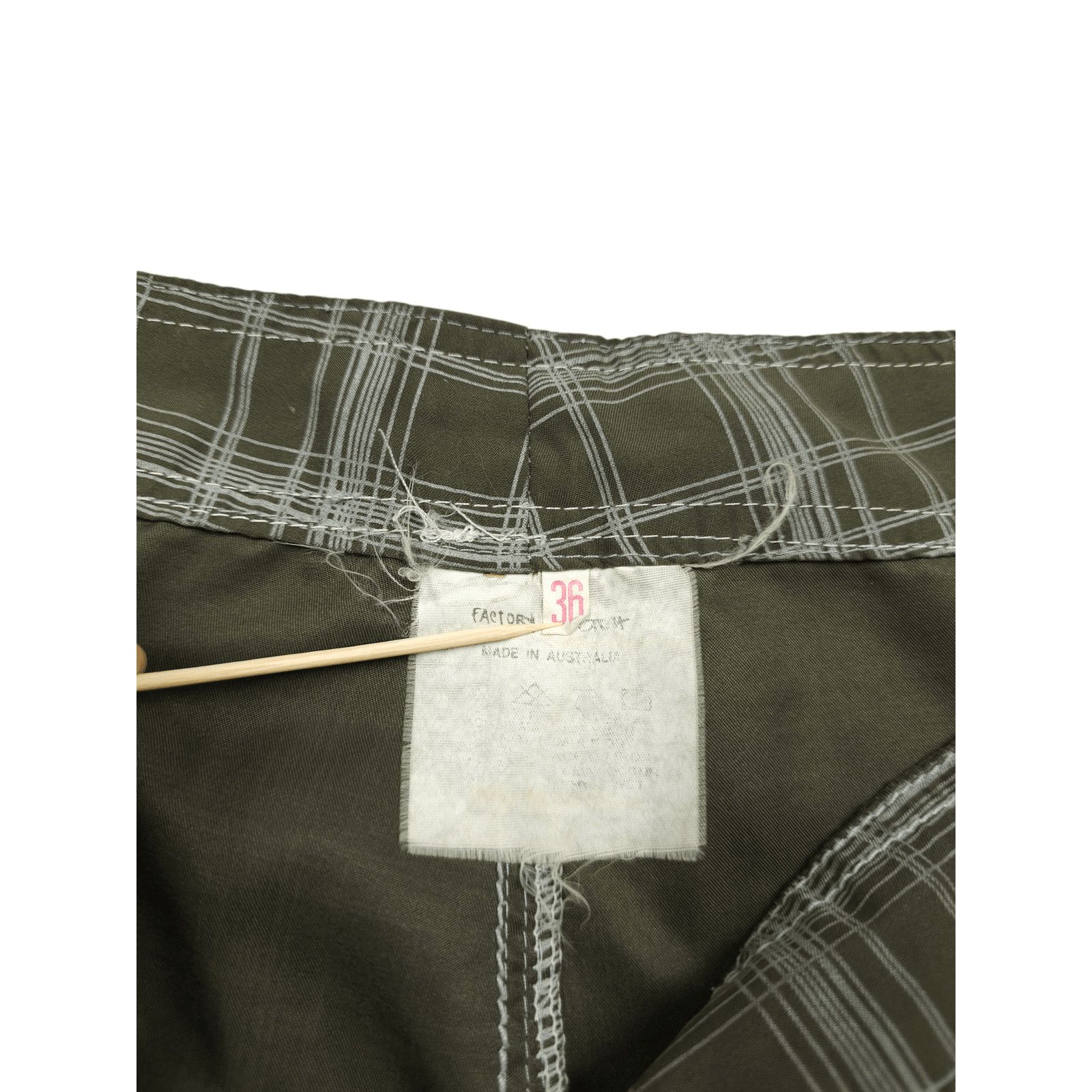 Billabong 💎 Vtg 90s Billabong Green Spell out Logo Checked Shorts 36 Size US 36 / EU 52 - 6 Thumbnail