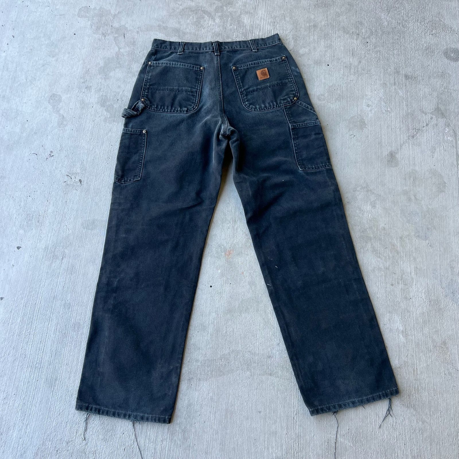 Carhartt × Vintage Carhartt faded black double knee work wear carpenter pants Size US 31 - 5 Thumbnail