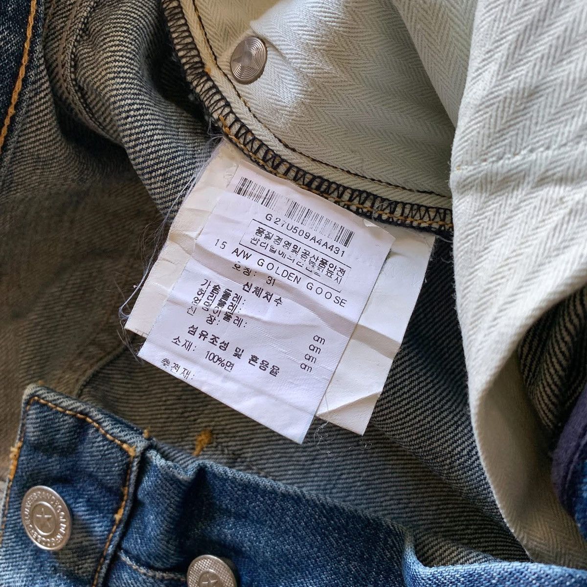 Golden Goose Golden Goose Deluxe Brand 15 A/W Happy Denim Jeans Size US 31 - 5 Thumbnail