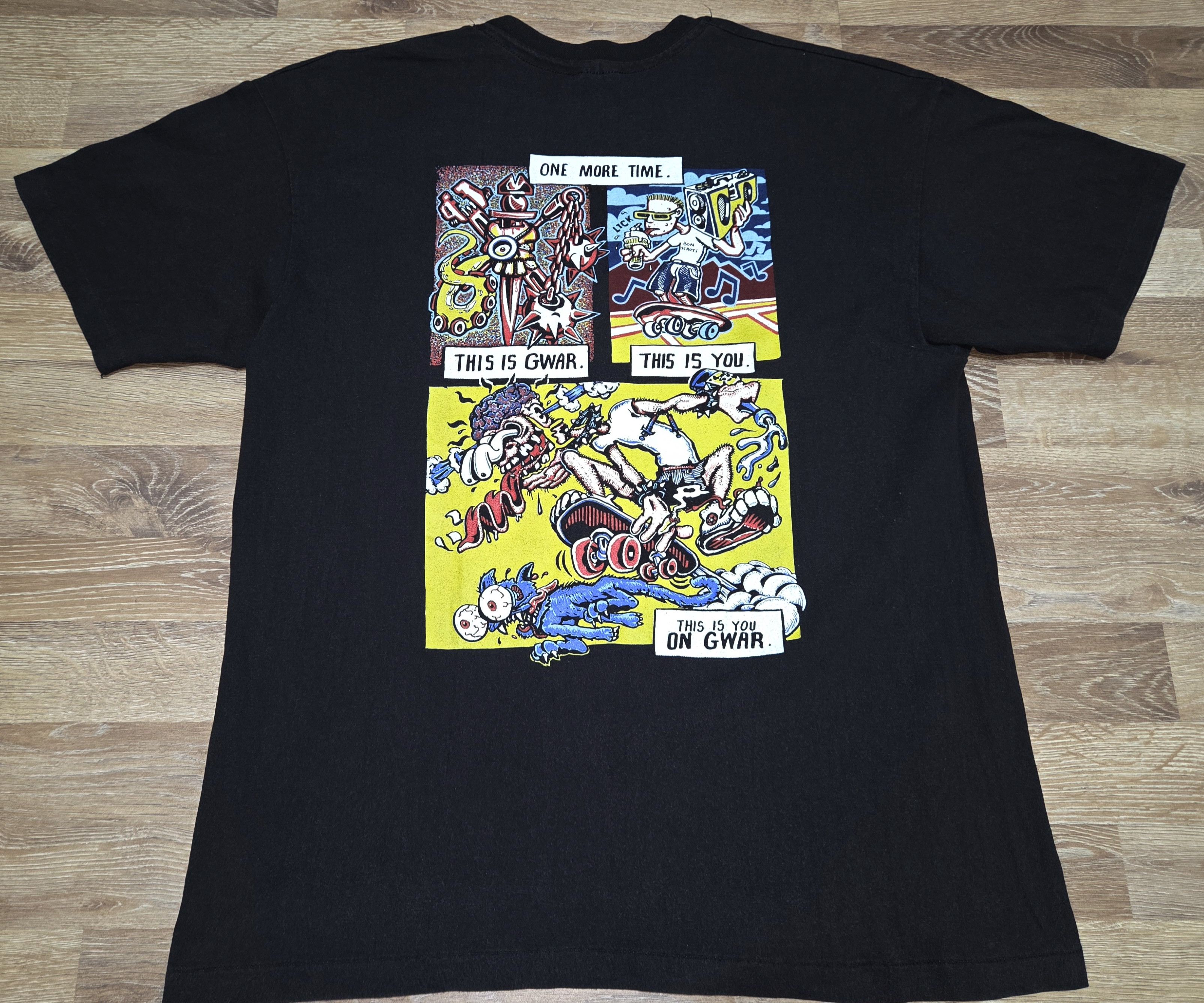 Band Tees × Vintage Vintage OG 90s This is you on GWAR Metal Band Promo T Shirt Size US XL / EU 56 / 4 - 1 Thumbnail