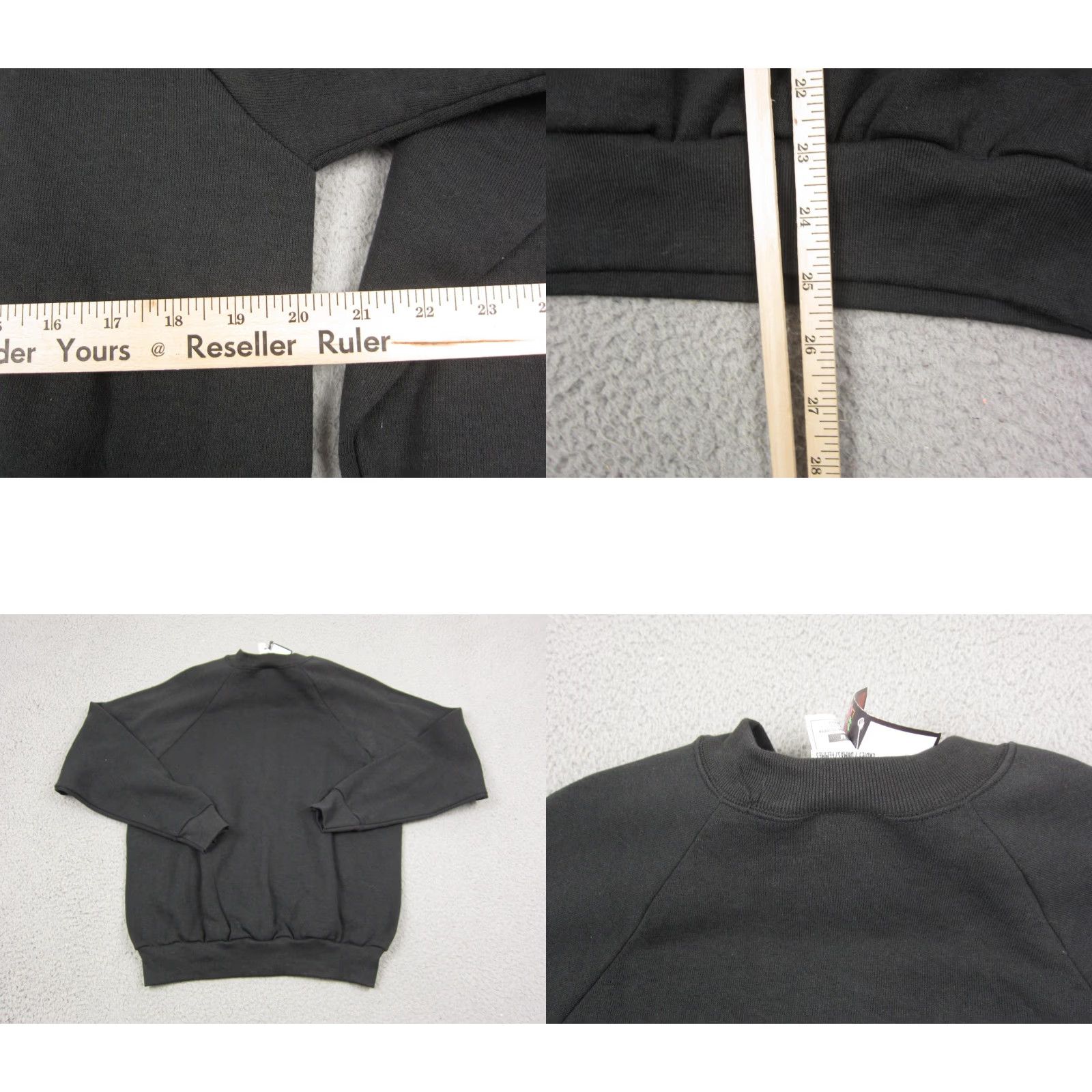 Fruit Of The Loom VINTAGE Fruit of the Loom Sweatshirt Womens XL Black Pullover Regular Logo 90s Gift? Size XL / US 12-14 / IT 48-50 - 8 Thumbnail