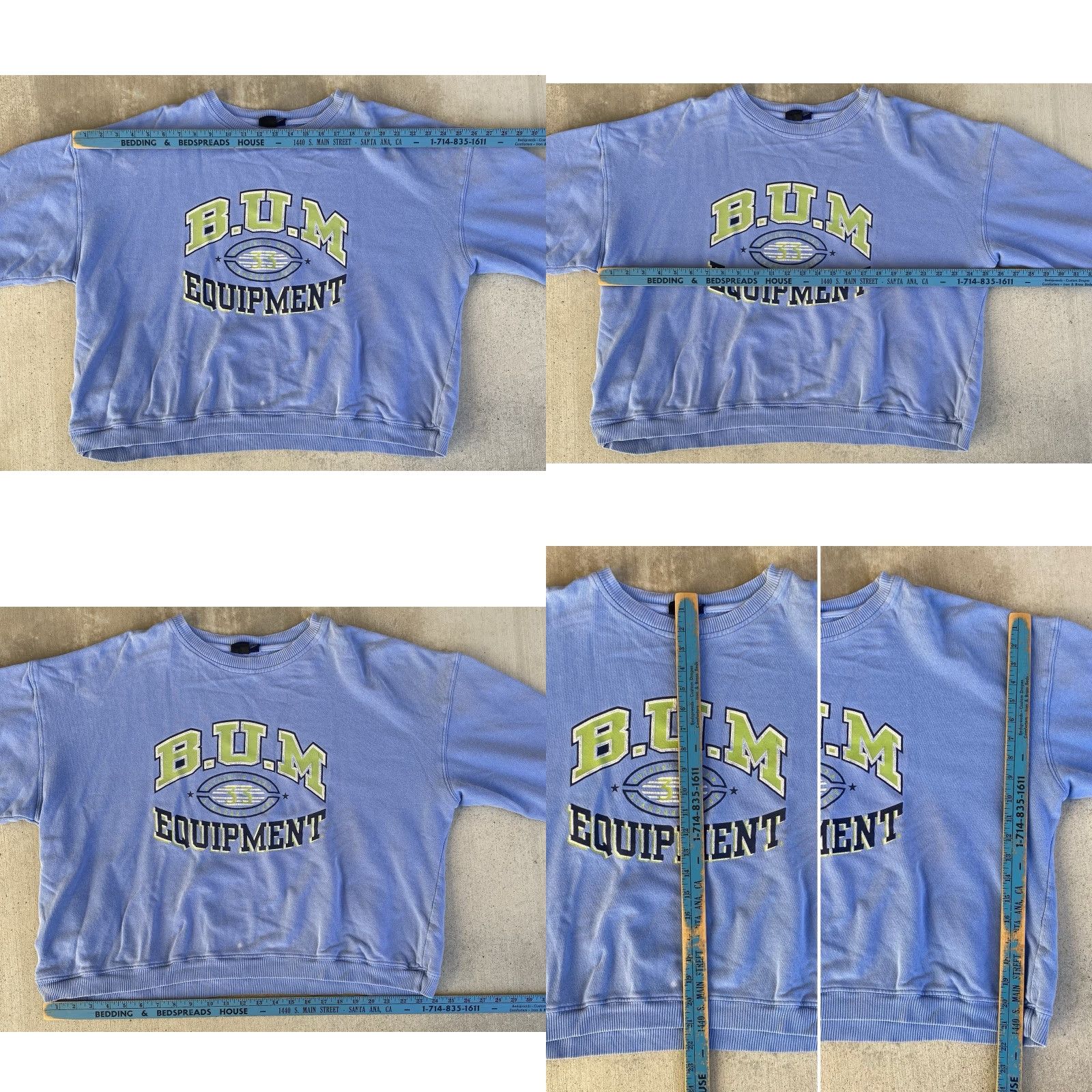 Equipment VINTAGE BUM Equipment Sweatshirt L XL Periwinkle Blue 90s Crewneck Distressed Graphic Print Men Size US L / EU 52-54 / 3 - 11 Thumbnail