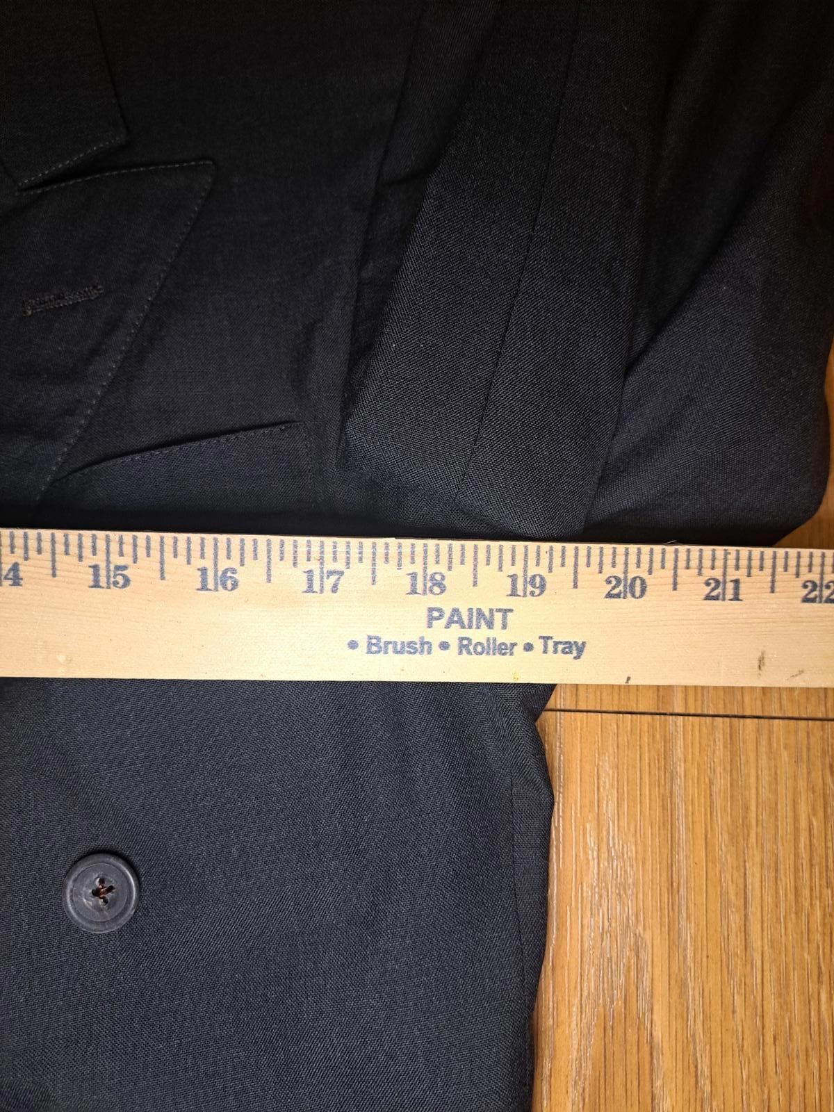 Hart Schaffner Marx Hart Schaffner Marx Double Breasted Suit Jacket 40L Gray Size 40L - 7 Thumbnail
