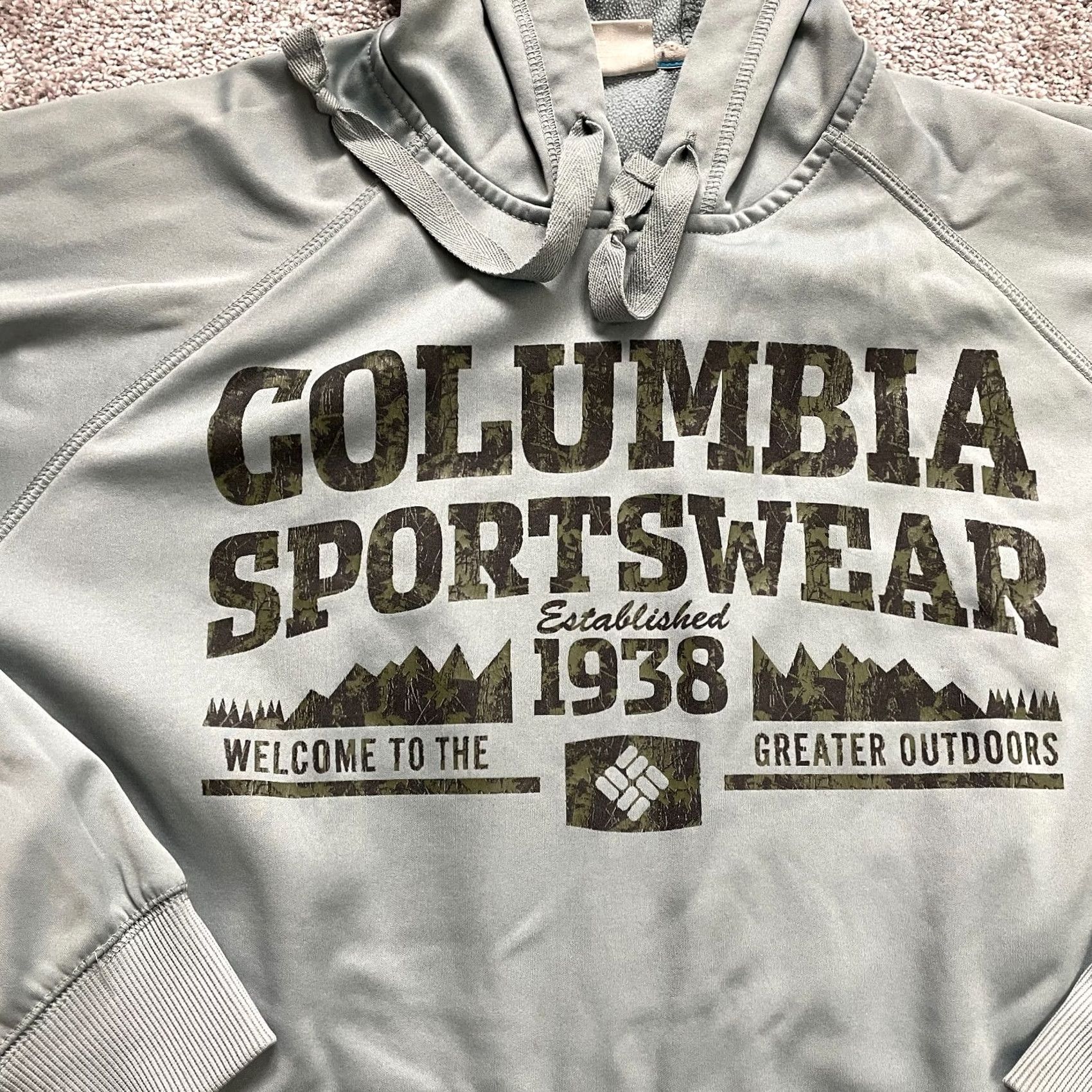 Vintage Columbia Hoodie Mens Medium Blue Pullover Logo Pocket Sweatshirt Sweatshirt Pullover Hooded Knit Cotton Regular Size US M / EU 48-50 / 2 - 5 Thumbnail