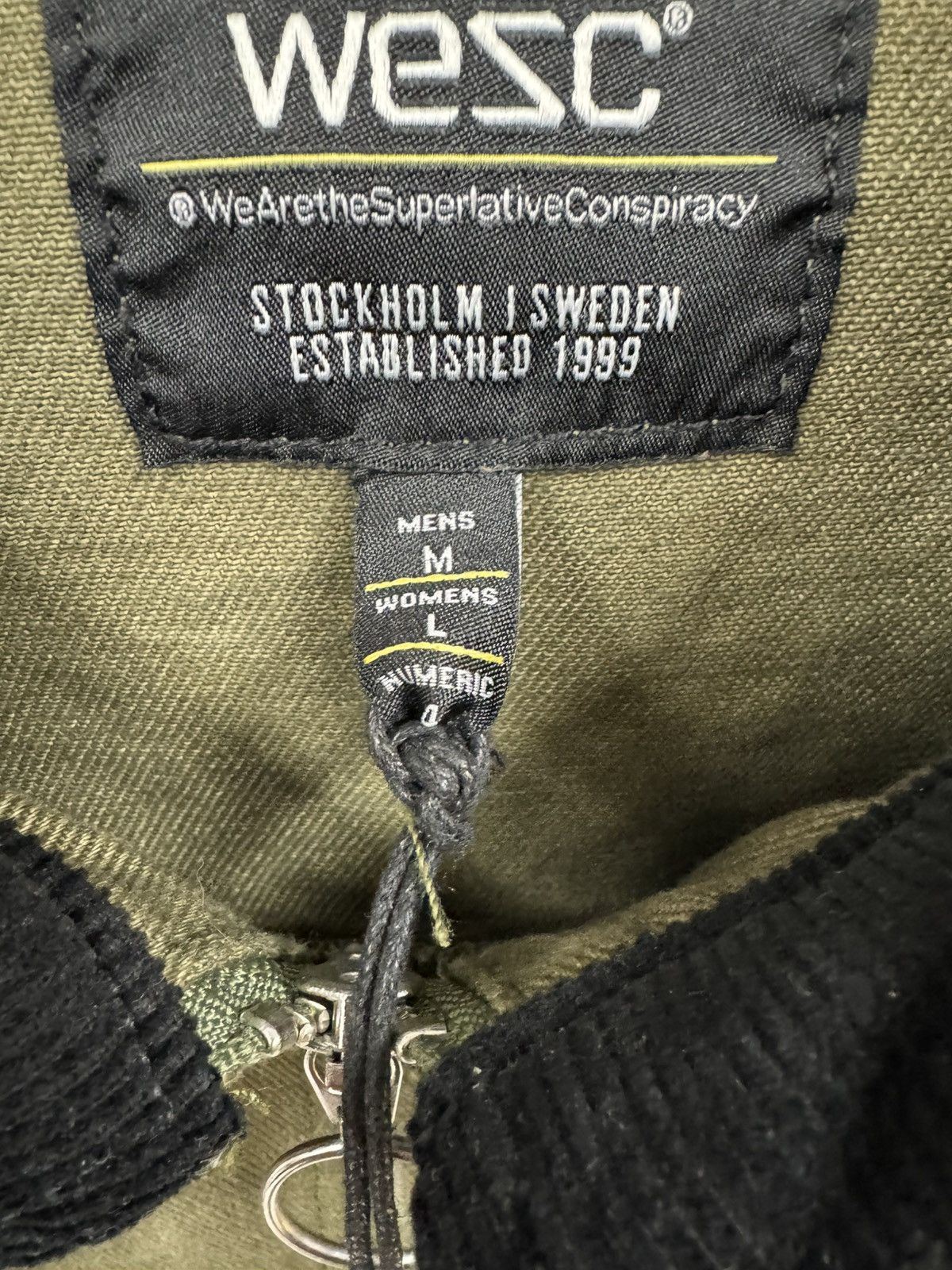 WeSC WeSC ‘Station’ Work Jacket, Olive Green/Black Cord Collar Size US M / EU 48-50 / 2 - 6 Thumbnail