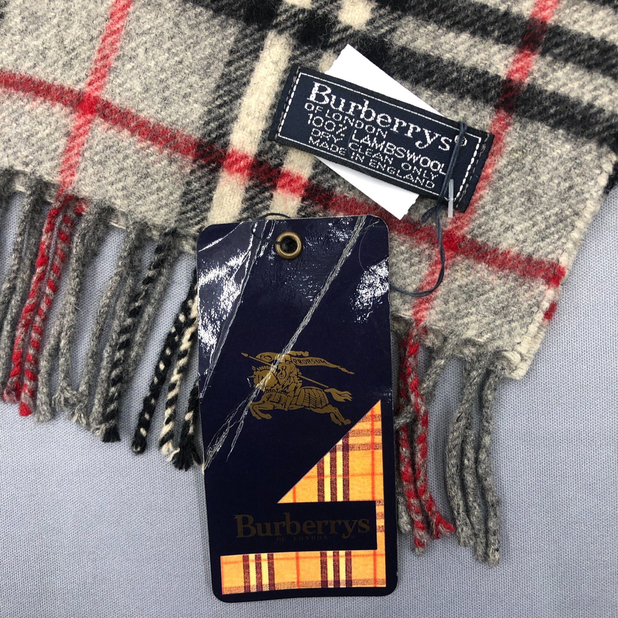 Burberry NWT Vintage Burberry Scarf Muffler Wool Winter Scarves Size ONE SIZE - 4 Thumbnail