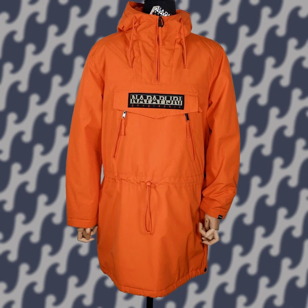 Napapijri Napapijri Rainforest Long Jacket Mens M Orange 100% Polyamide Logo Casual Coat Winter Parka Size US M / EU 48-50 / 2 - 1 Thumbnail