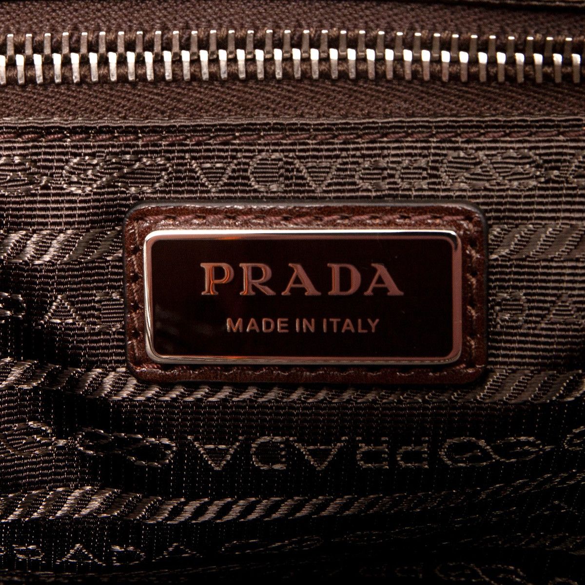 Prada Bonnie Extra Large Leather Bag Dark Brown Size ONE SIZE - 12 Thumbnail