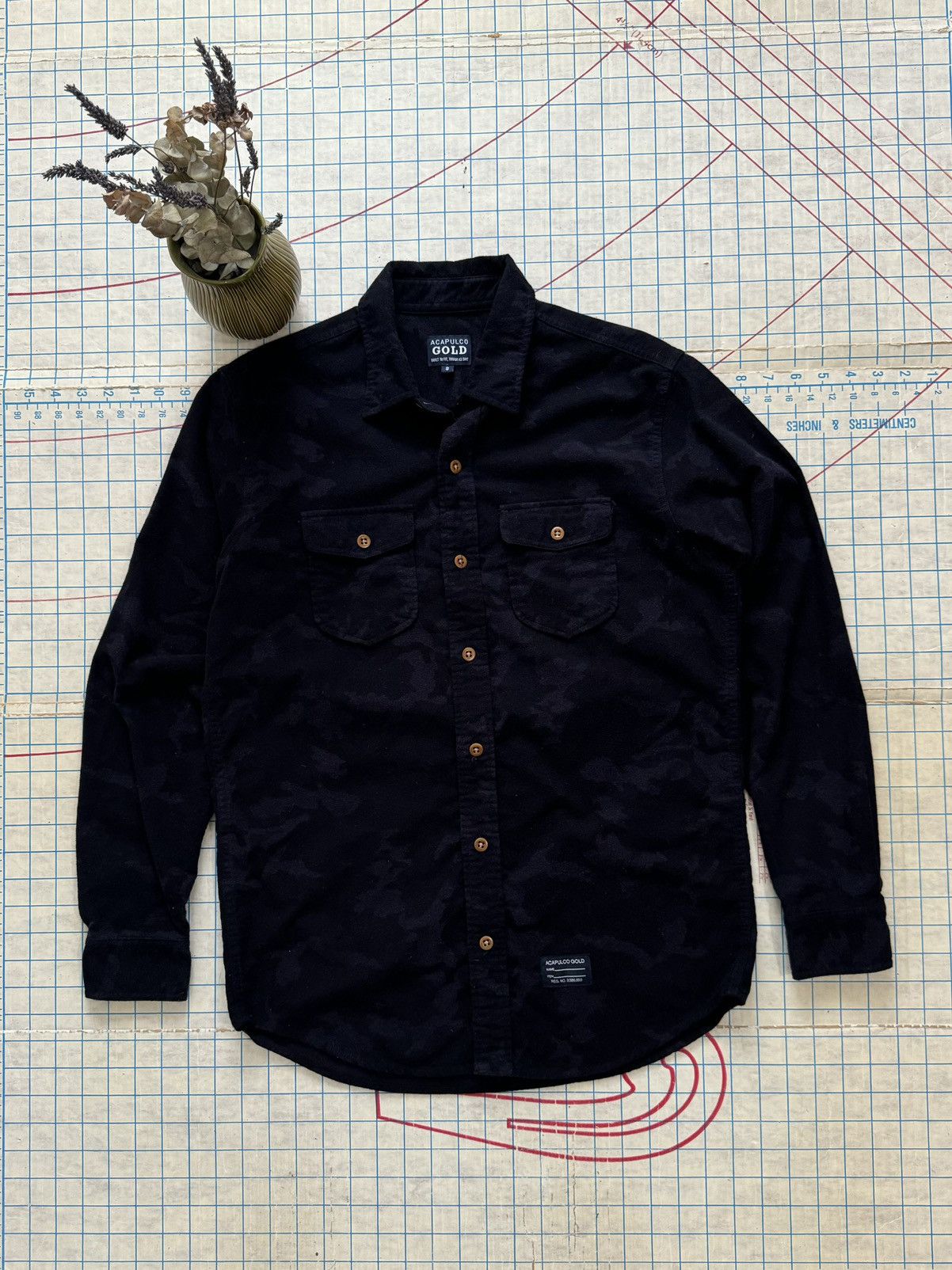 Acapulco Gold Acapulco Gold Dark Navy Camo Button Up Shirt Small Size US S / EU 44-46 / 1 - 2 Thumbnail
