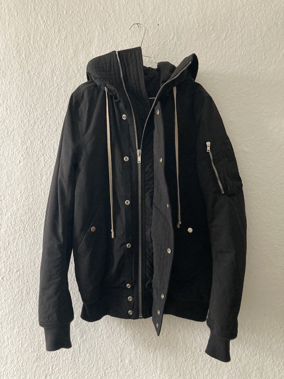 Pre-owned Rick Owens F/w 17 Padded Exploder Jacket Size M In Black