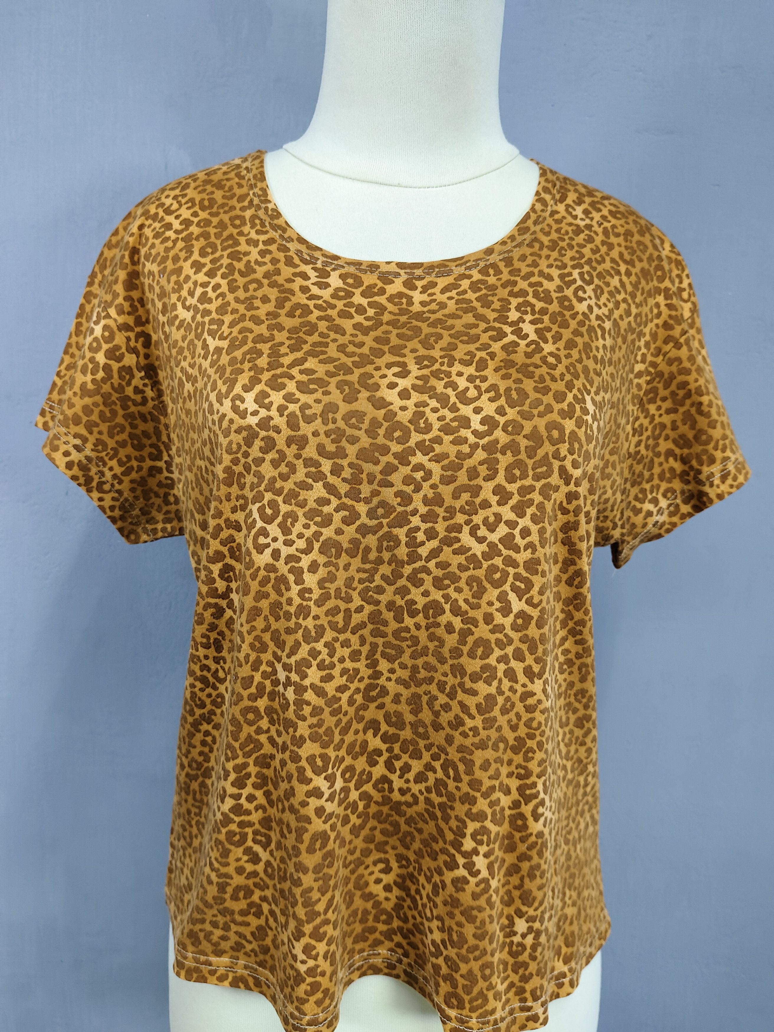 Seditionaries 00s Francesca Gentile🇮🇹Glam Rock Leopard Pattern Boxy Top Size L / US 10 / IT 46 - 2 Thumbnail