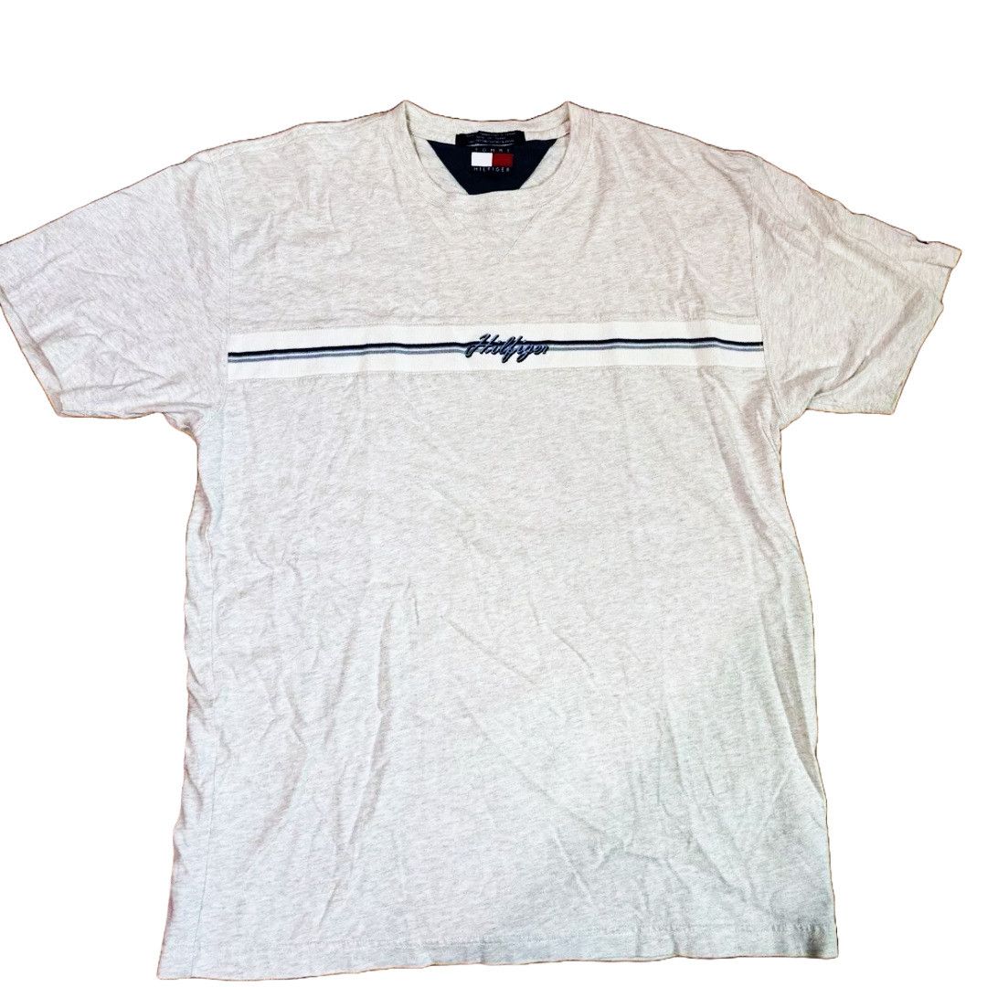 Tommy Hilfiger × Tommy Jeans Vintage Tommy Hilfiger Spell Out Shirt Embroidered Medium Size US M / EU 48-50 / 2 - 1 Thumbnail