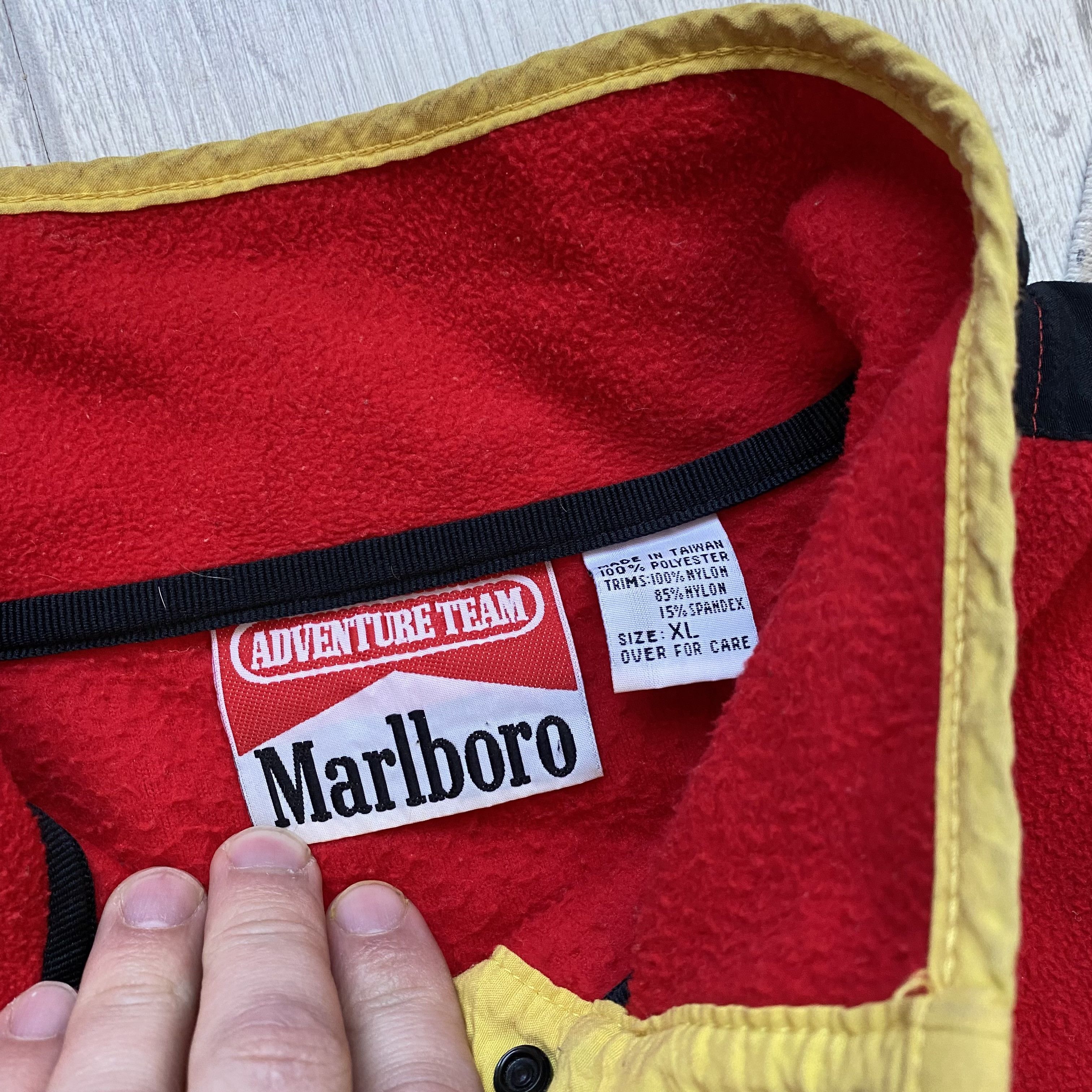 Marlboro Vintage 90s Marlboro Fleece Sweater Patagonia Synchilla vibe Size US XL / EU 56 / 4 - 5 Thumbnail