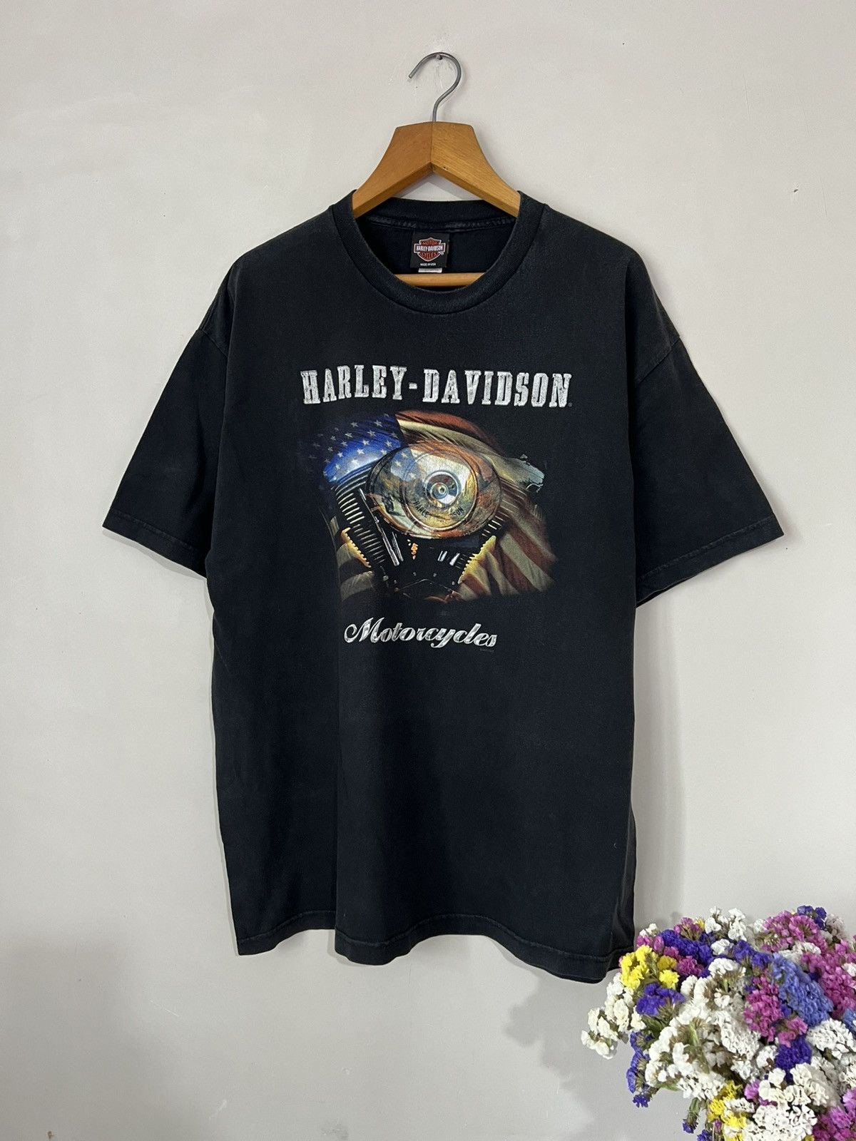 Harley Davidson Vintage Harley Davidson Kansas Printed Tee Size US XL / EU 56 / 4 - 1 Thumbnail