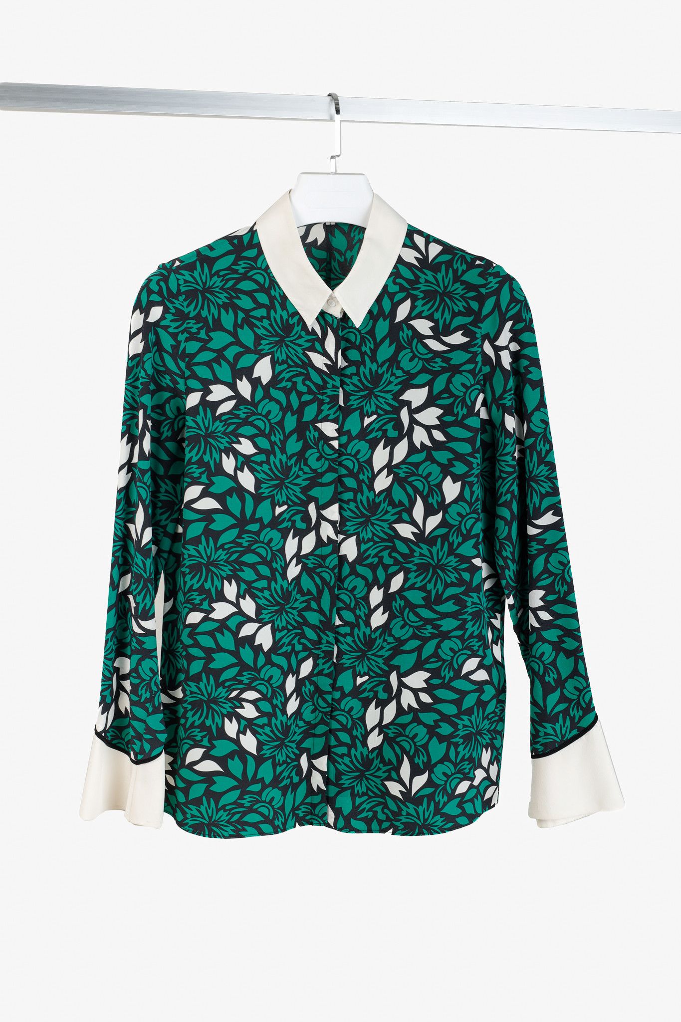 DOROTHEE SCHUMACHER Dorothee Schumacher Botanical Silk Collar & Cuff Blouse Size S / US 4 / IT 40 - 1 Thumbnail