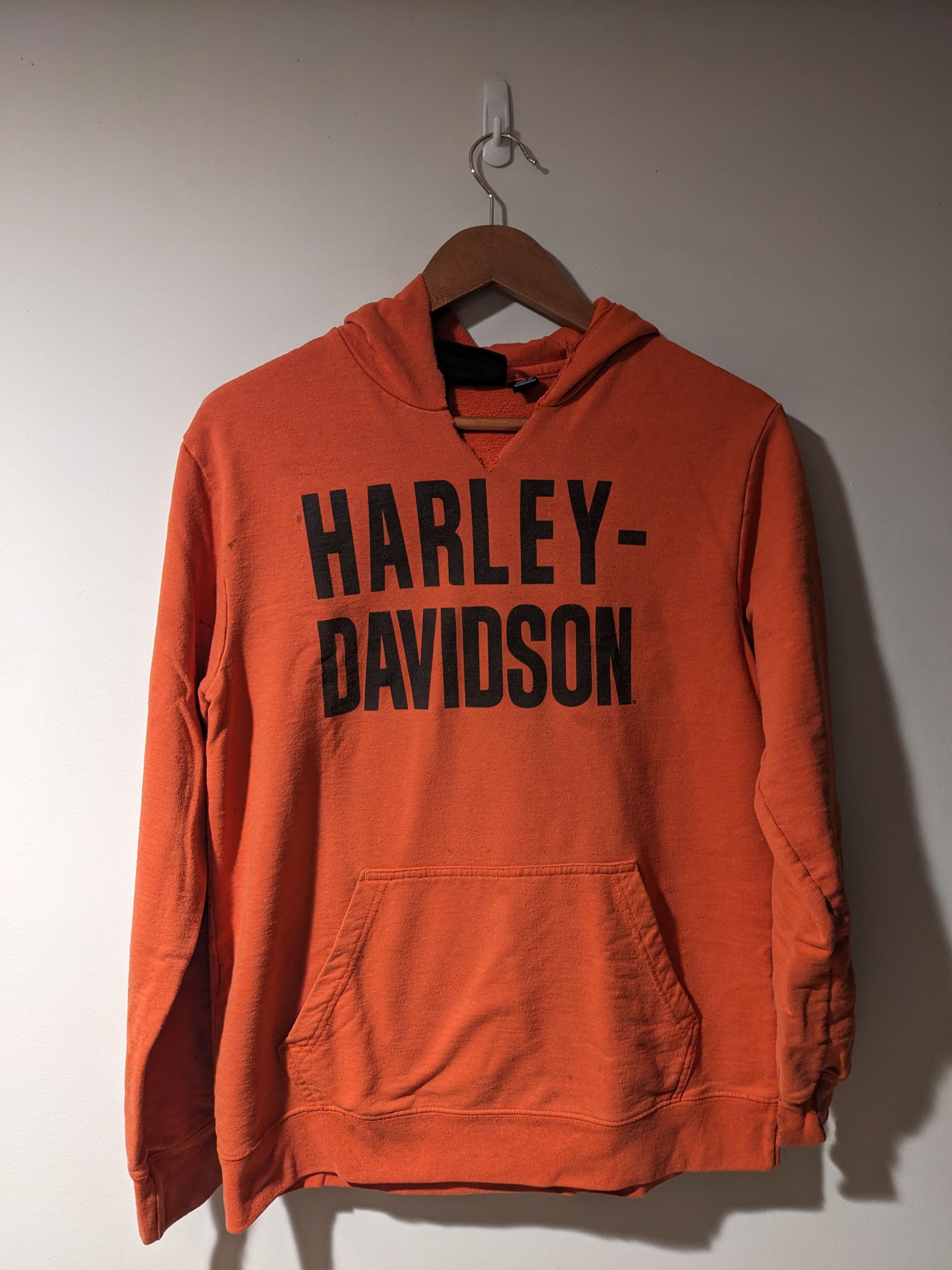 Harley Davidson × Vintage Vintage Y2K Harley Davidson Spell Out Logo Motorcycle Hoodie Size US S / EU 44-46 / 1 - 1 Thumbnail