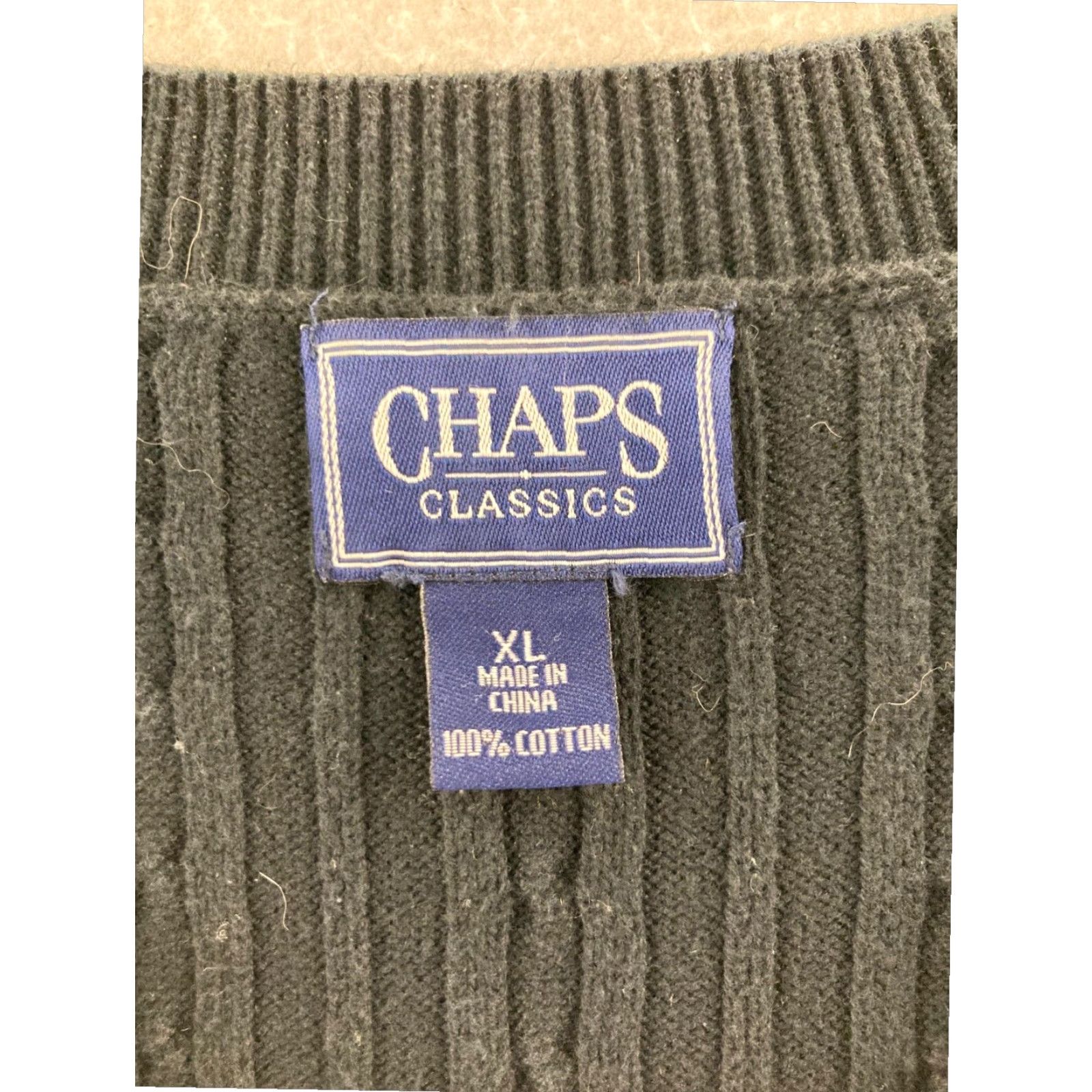 Chaps Chaps Classics Cable Knit Pullover Sweater Womens XL Navy Blue Size XL / US 12-14 / IT 48-50 - 3 Thumbnail