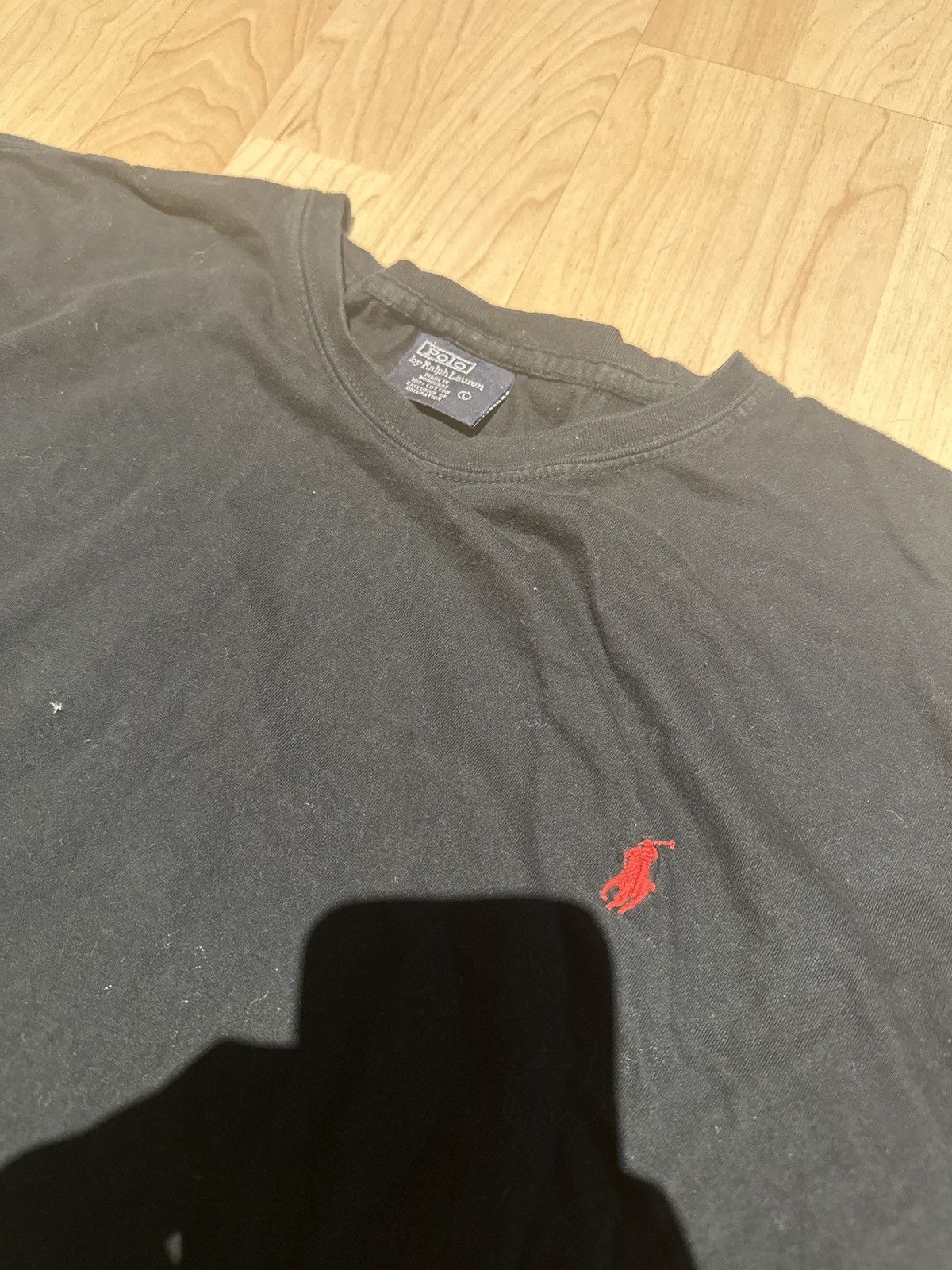 Polo Ralph Lauren × Vintage Vintage 90s Black Polo Ralph Lauren T-Shirt XL Size US XL / EU 56 / 4 - 2 Thumbnail