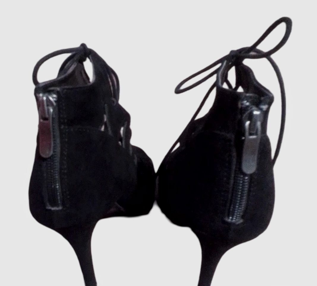 Chinese Laundry Elegant Chinese Laundry Black Open Toe Shoes with Lace Ups Size US 9.5 / IT 39.5 - 2 Thumbnail