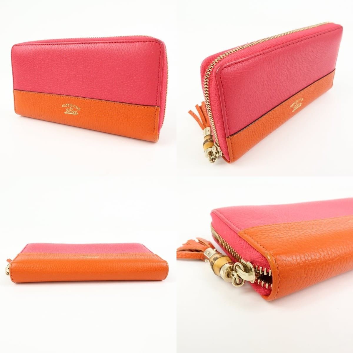 Gucci Gucci Bamboo Zippy Wallet Calfskin Multicolor Size ONE SIZE - 3 Thumbnail