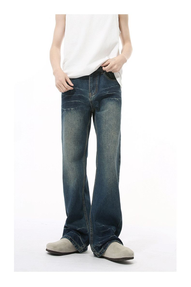 Japanese Brand × Jean Blue slim fit ripple casual washed flared jeans Size US 32 / EU 48 - 1 Thumbnail