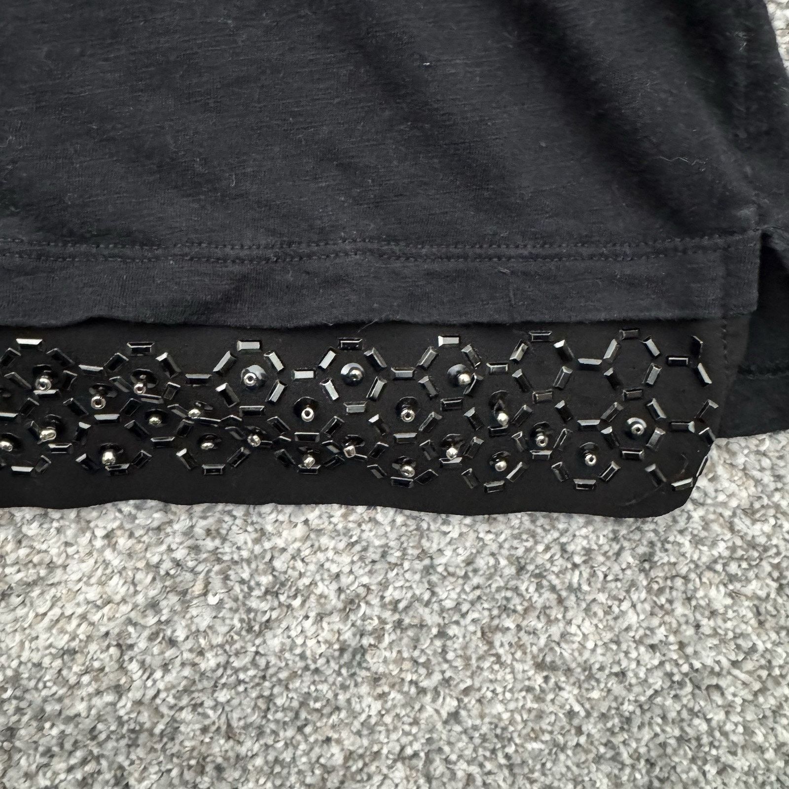 Express Express Top Womens S Chic Sparkly Edgy Beaded Embellished Size S / US 4 / IT 40 - 6 Thumbnail
