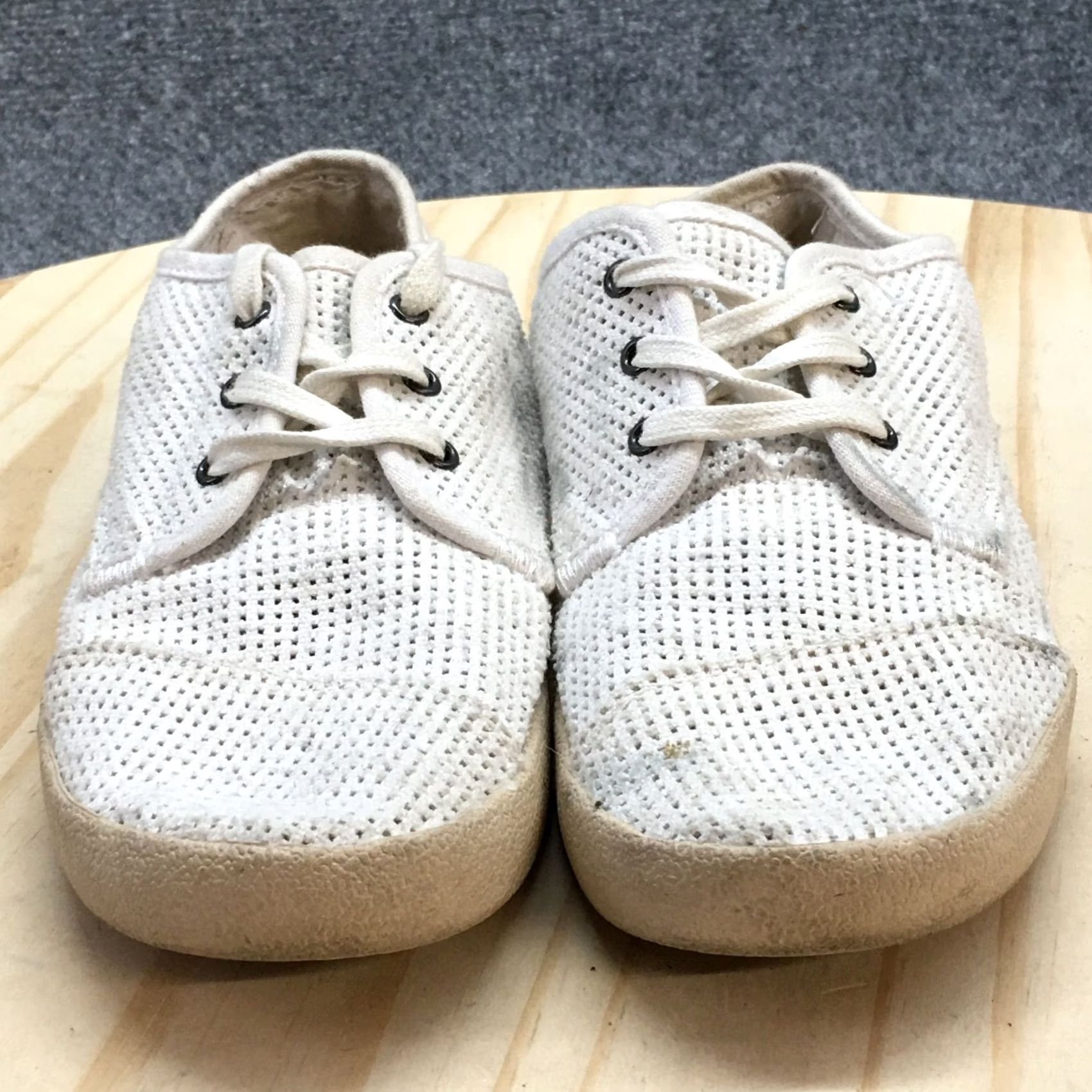 Toms TOMS Shoes Womens 6 Paseo Comfort Sneakers White Leather Lace Up Low Top Sneaker Mens? Size M / US 6-8 / IT 42-44 - 6 Thumbnail