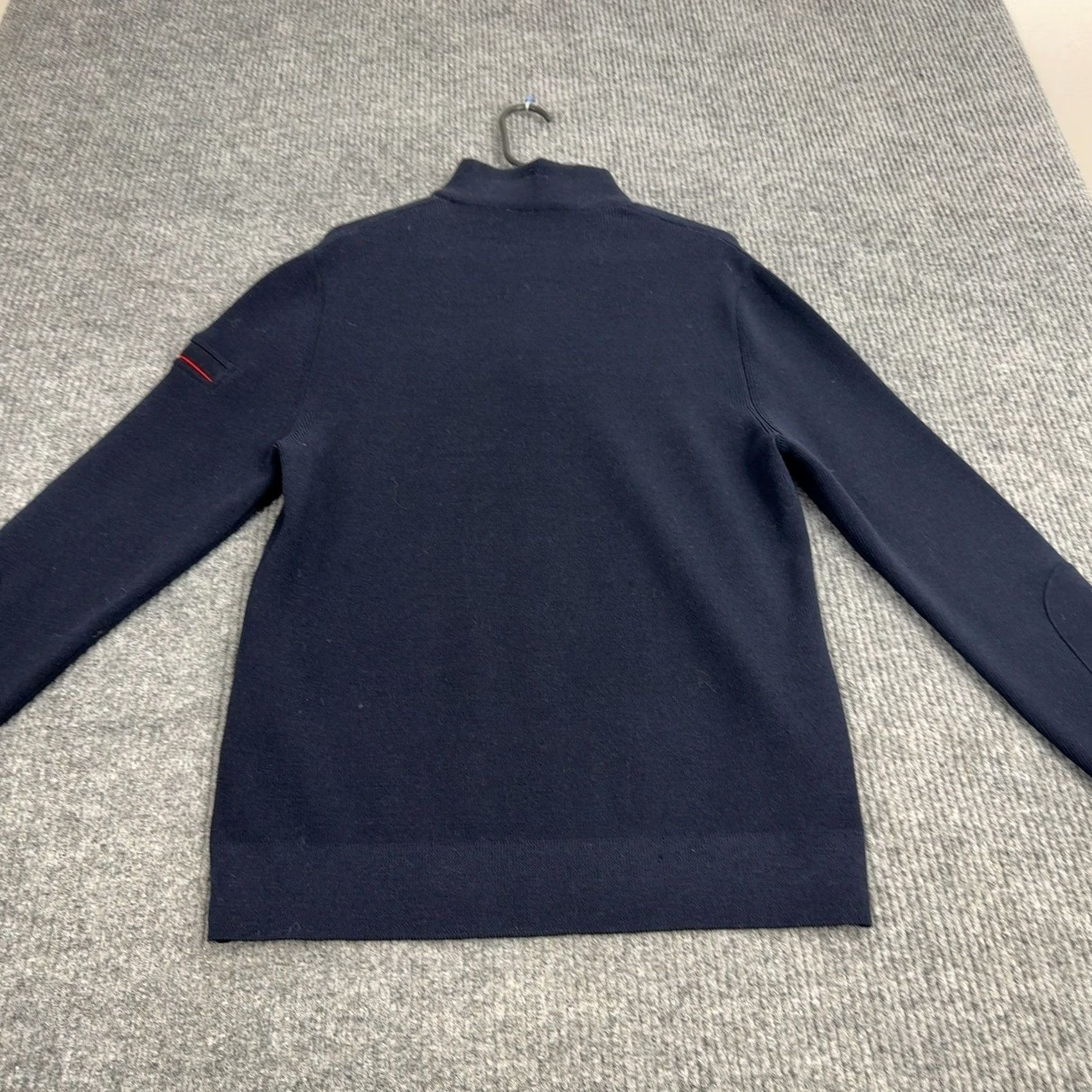 Saint James Saint James Sweater Mens M Navy Blue Merino Wool Quarter Zip Mock Neck French Pullover Size US M / EU 48-50 / 2 - 6 Thumbnail