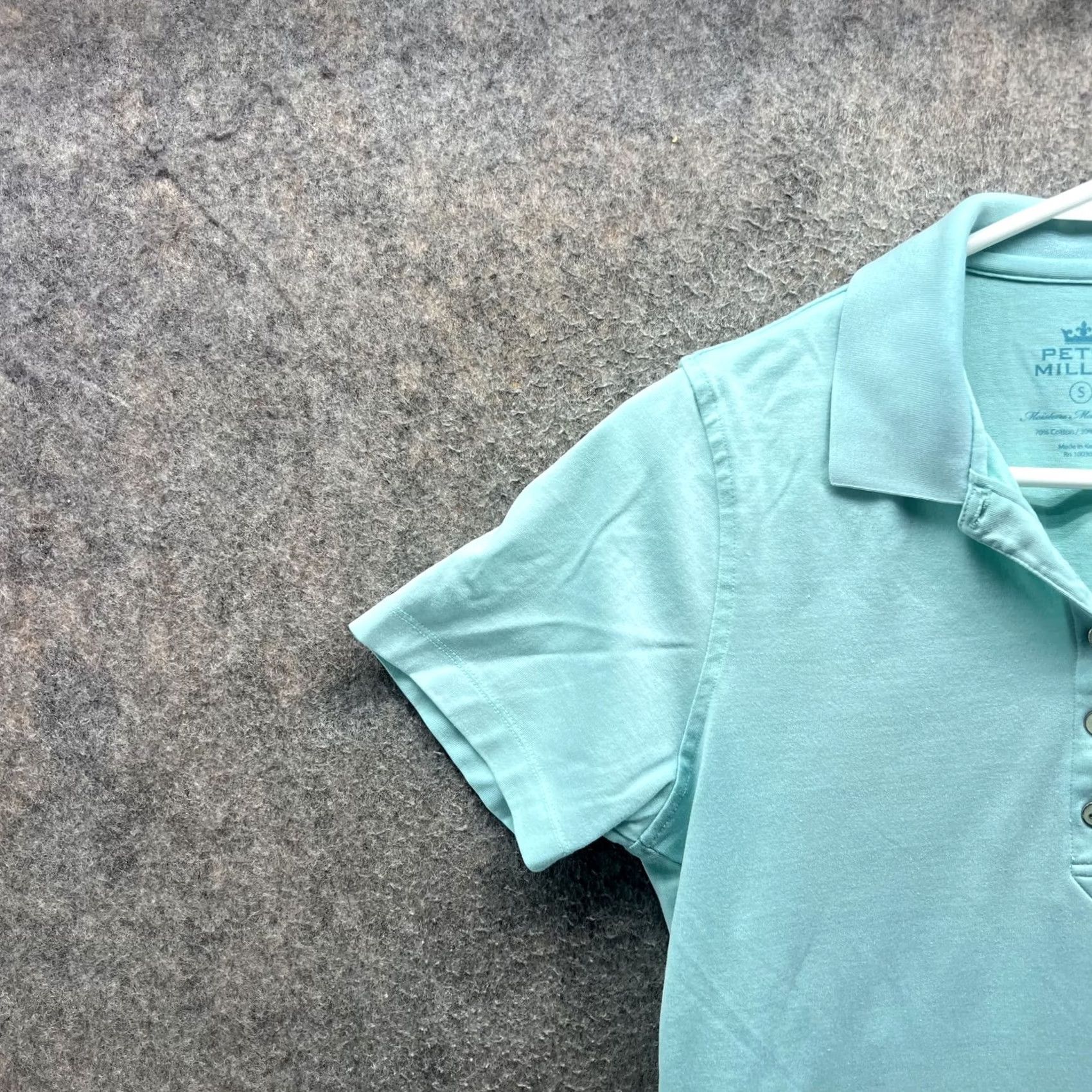 Peter Millar Peter Millar Polo Shirt Womens Small Blue Solid Moisture Wicking Golf Top Shirt Size S / US 4 / IT 40 - 7 Thumbnail