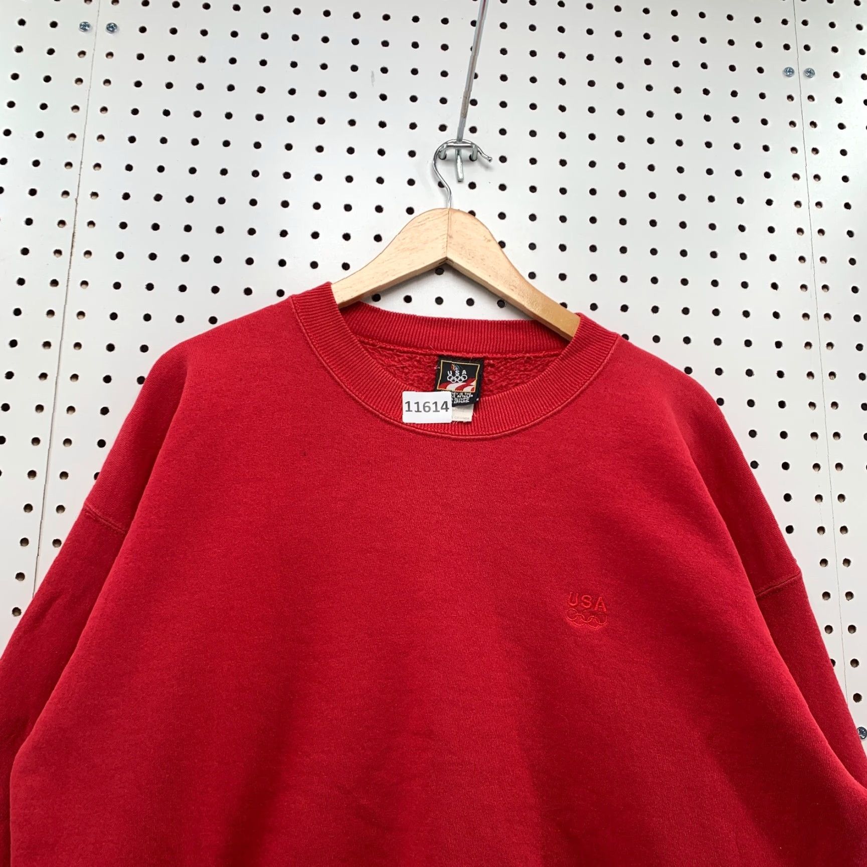 Vintage VINTAGE Olympic USA Crewneck Sweatshirt Mens XL Red Fleece Embroidered Logo 90s Made in USA Sweatshirt Size US XL / EU 56 / 4 - 2 Thumbnail