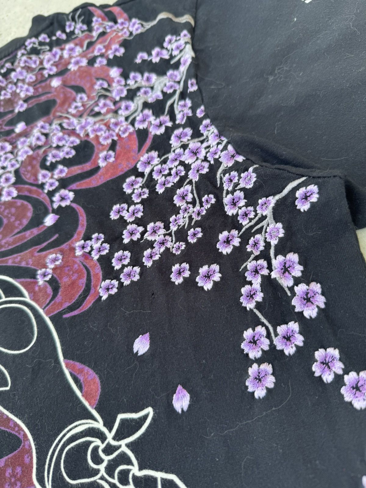20471120 20th Anniversary Evangelion Sukajan Sakura Over Print Tees Size US L / EU 52-54 / 3 - 3 Thumbnail