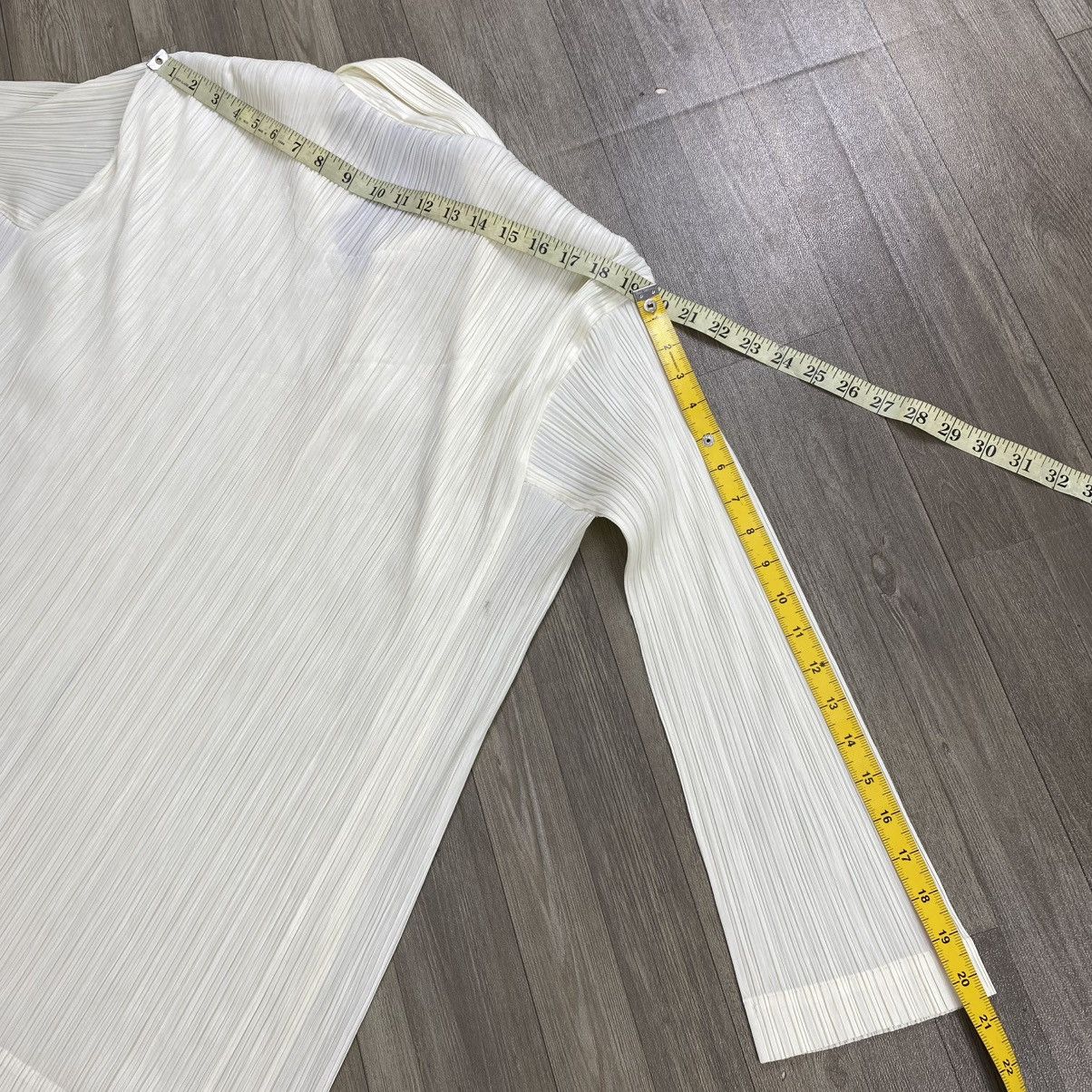 Issey Miyake Vintage Pleats Please Issey Miyake Luxury White Cardigan Size M / US 6-8 / IT 42-44 - 15 Thumbnail
