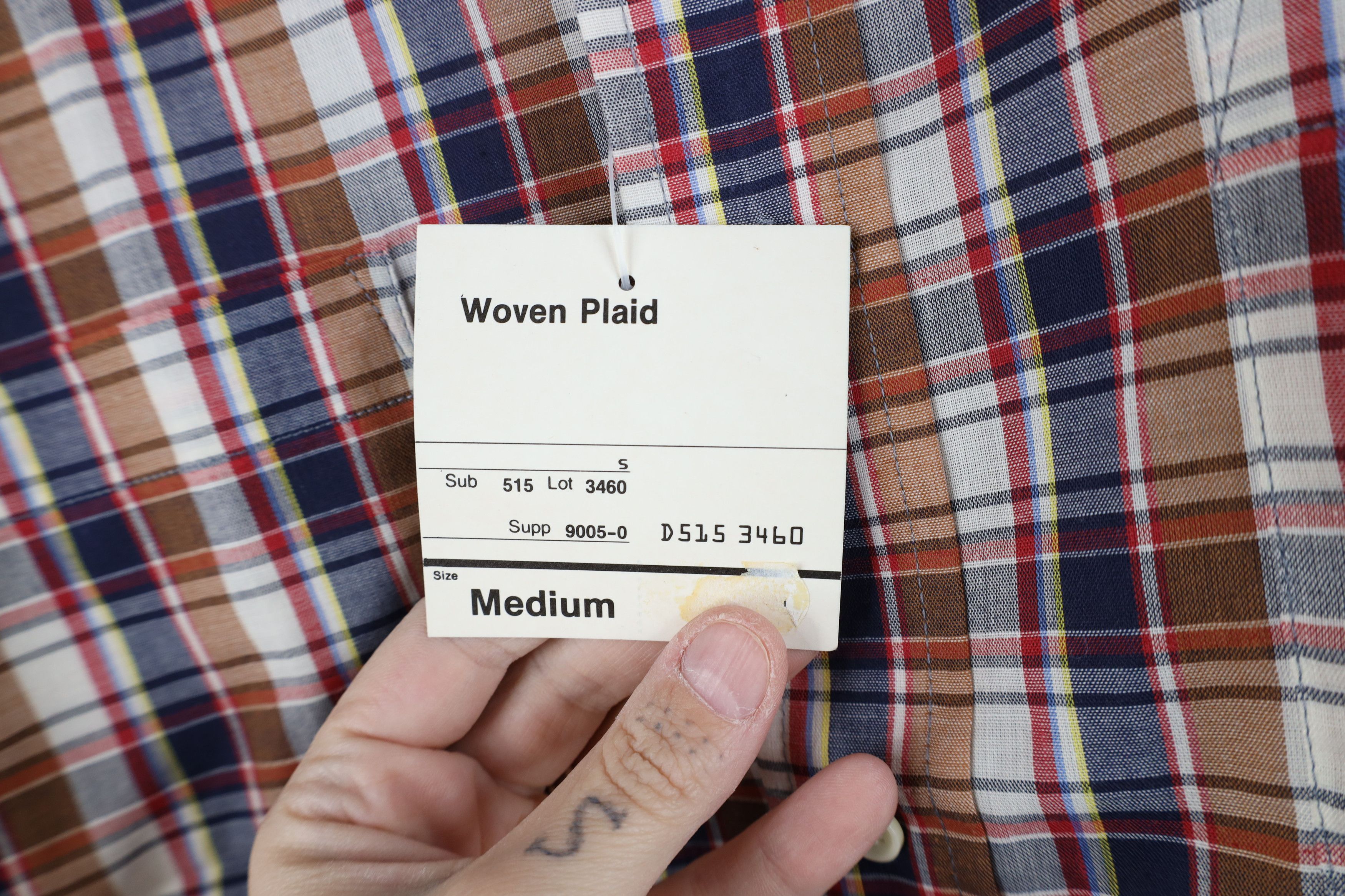 Vintage Deadstock Vintage 70s Streetwear Madras Plaid Button Shirt Size US M / EU 48-50 / 2 - 4 Thumbnail