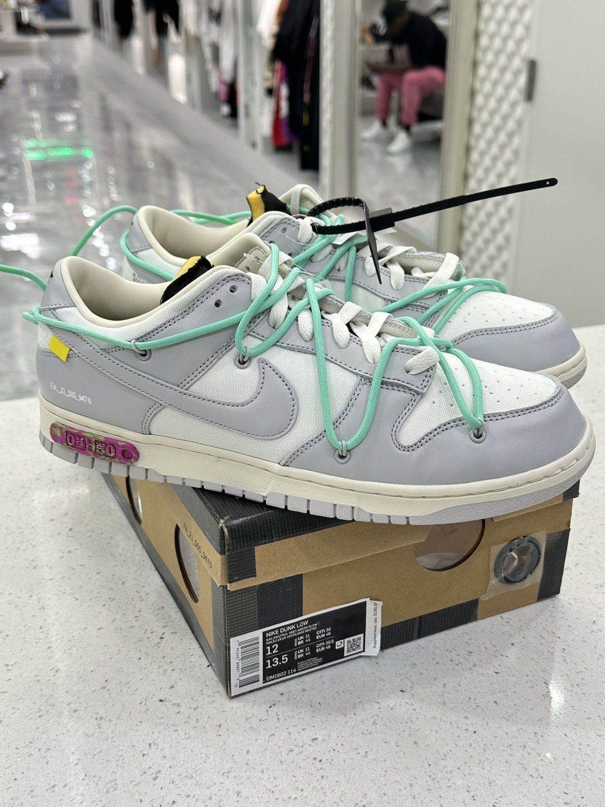 Nike × Off-White Off-White x Nike Dunk Low Lot 04 of 50 Size 12 Size US 12 / EU 45 - 2 Thumbnail