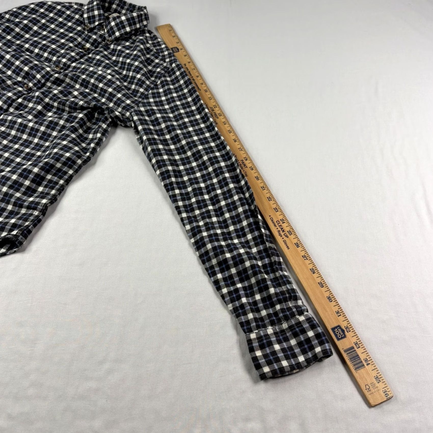 Faherty Faherty Shirt Mens M Black Plaid Flannel Button-Up Casual Pocketed Striped? (Note: Do not include new words) Size US M / EU 48-50 / 2 - 7 Thumbnail