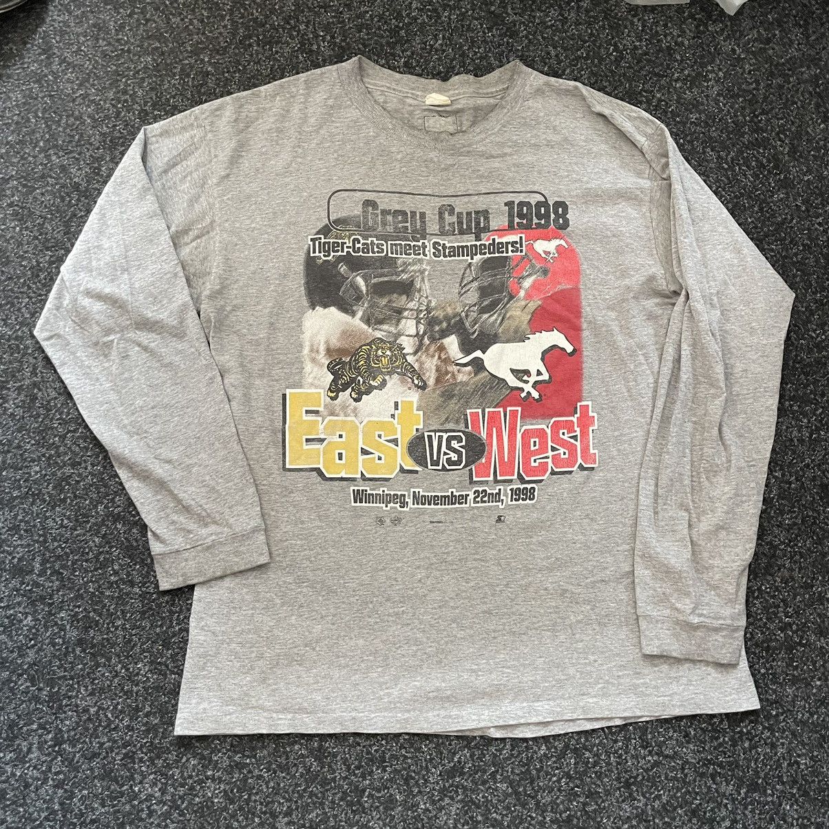 Starter × Vintage 90s starter 1998 longsleeve tee shirt Tiger cats Stampeders Size US M / EU 48-50 / 2 - 1 Thumbnail
