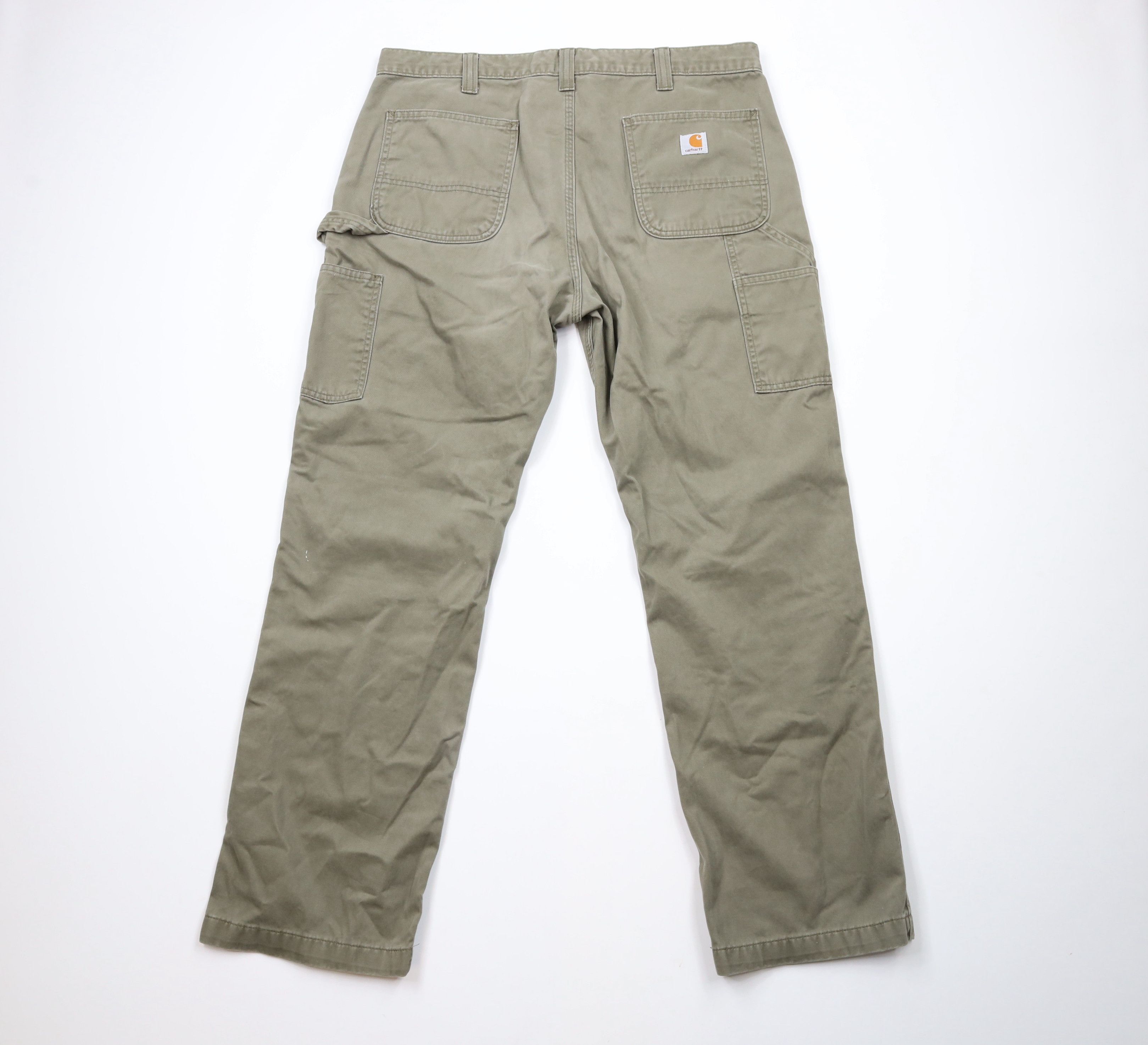 Carhartt × Vintage Vintage Carhartt Out Wide Leg Dungaree Carpenter Pants Green Size US 38 / EU 54 - 9 Thumbnail