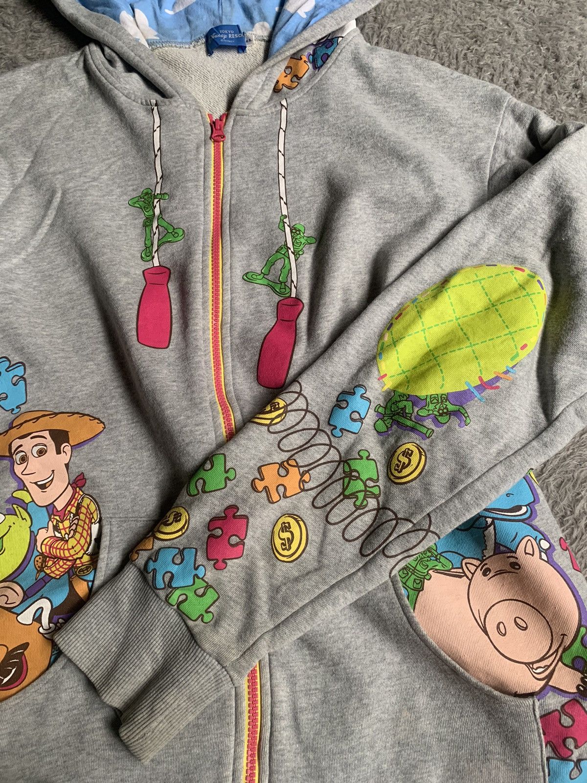 Japanese Brand Vintage Y2K Toy Story Tokyo Disney Over Print Zip Hoodie Size US L / EU 52-54 / 3 - 9 Thumbnail